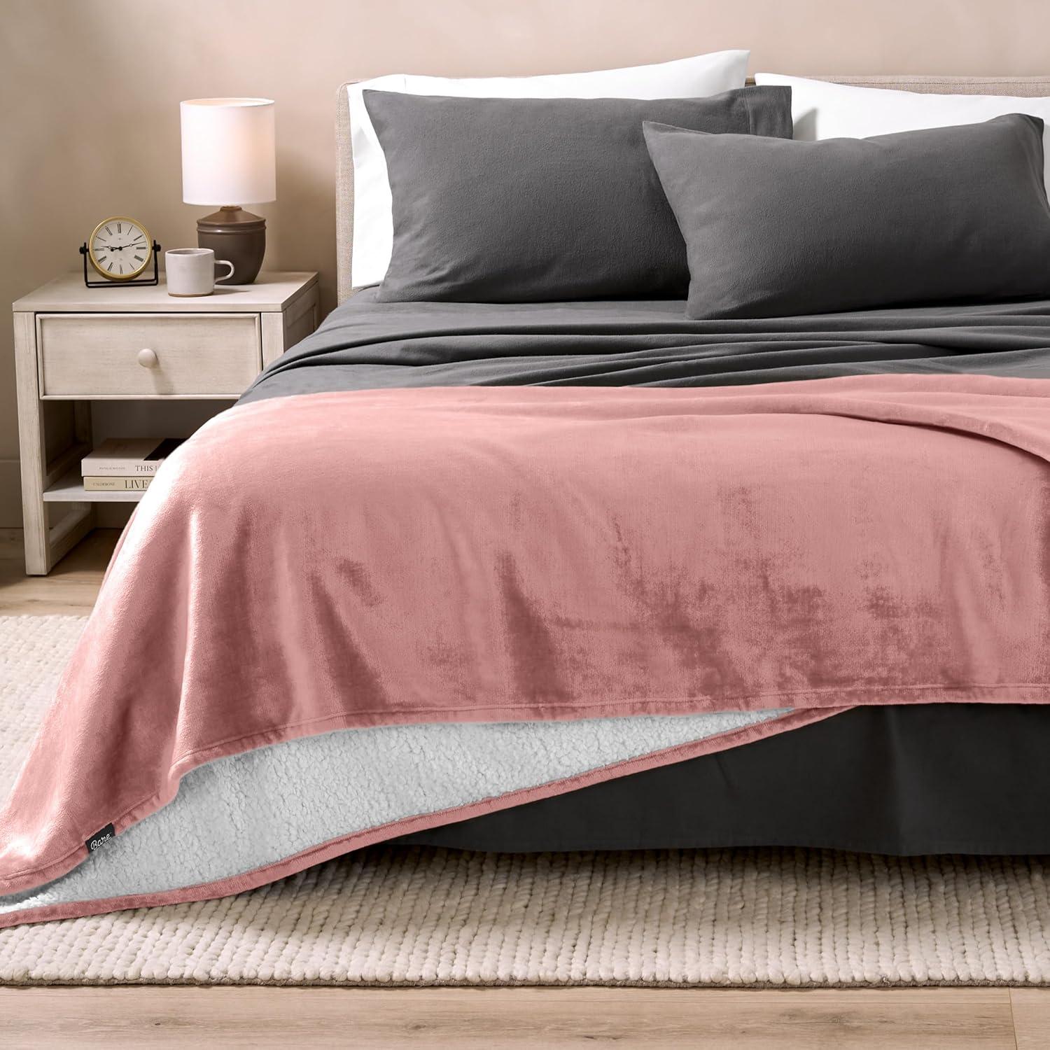 Bare Home Sherpa Fleece Blanket