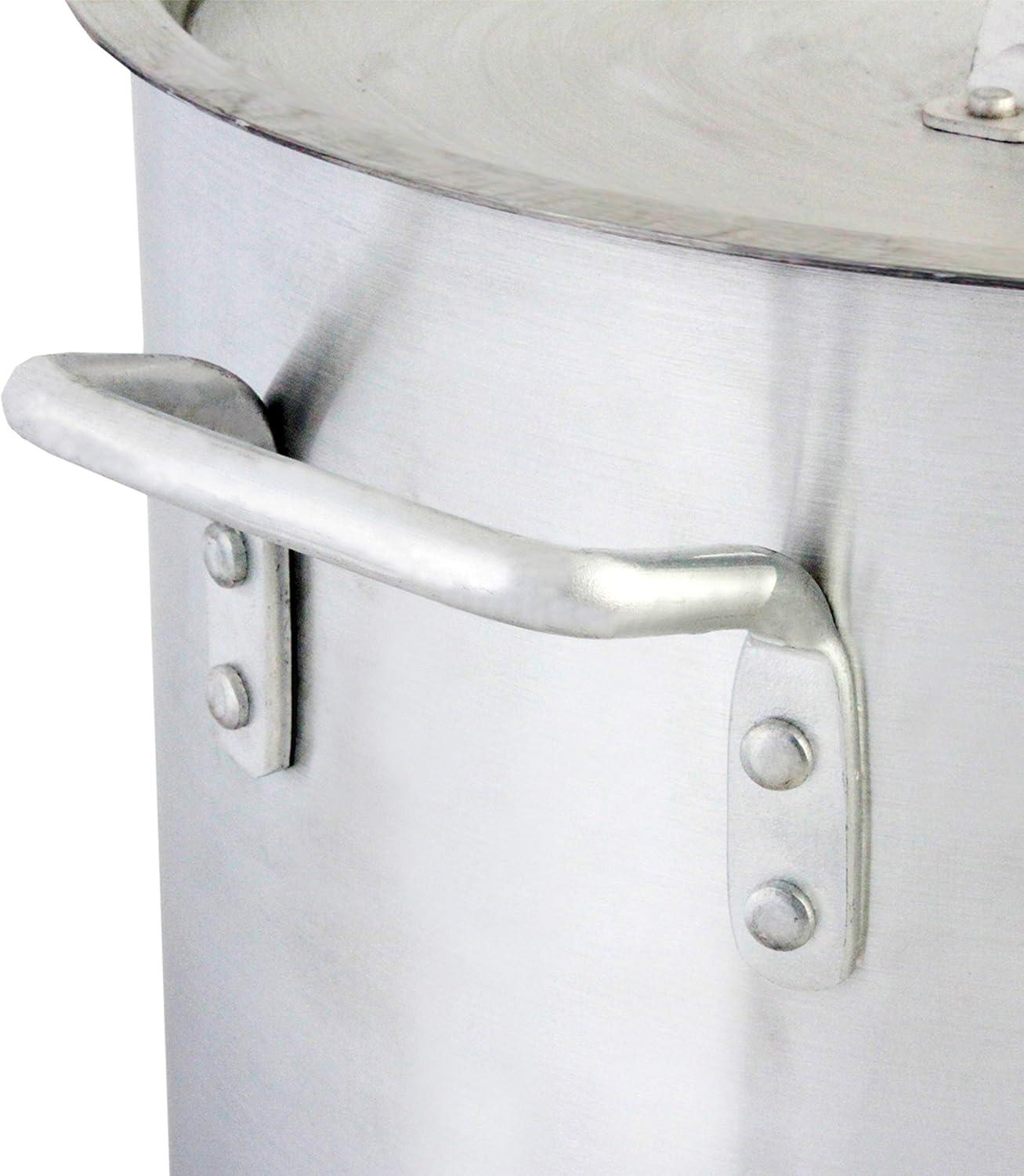 24 Quart Aluminum Stock Pot, Silver