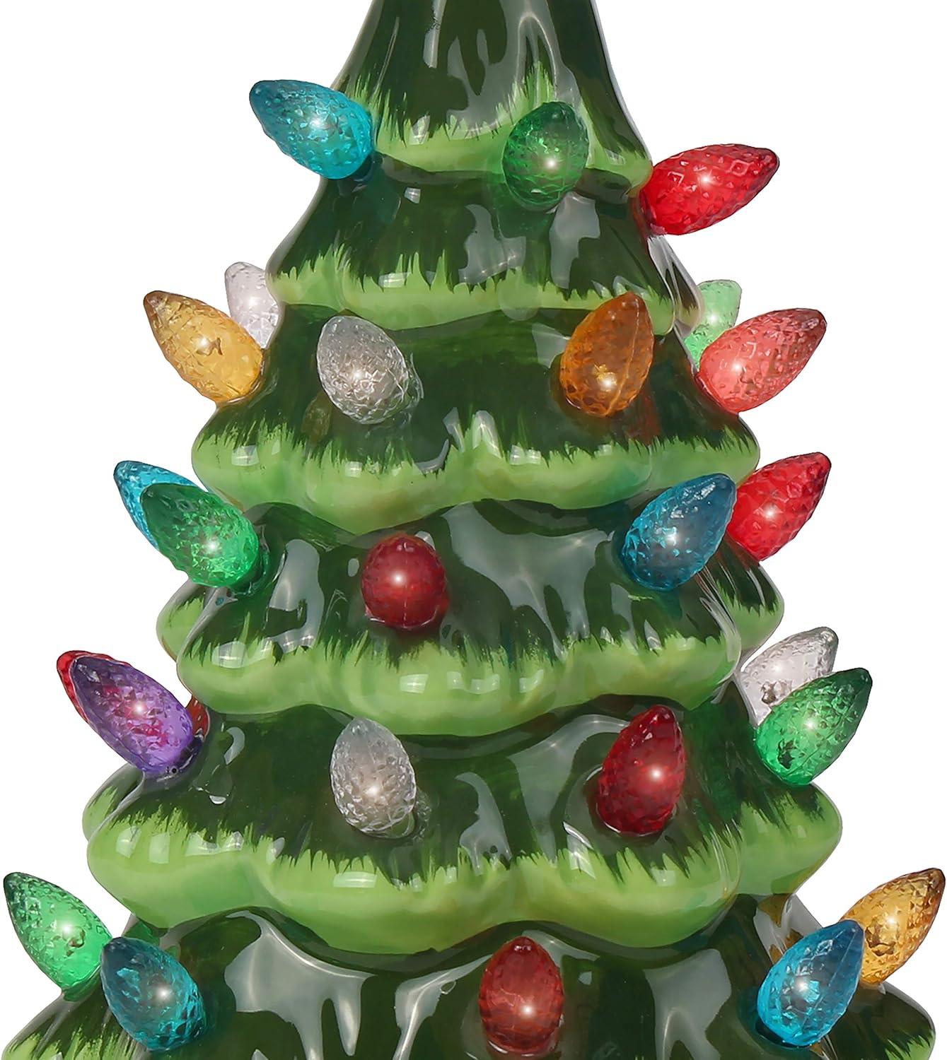 Ceramic Christmas Tree That Lights Ups-Inspired Vintage Christmas Tree-Indoor Christmas Decorations