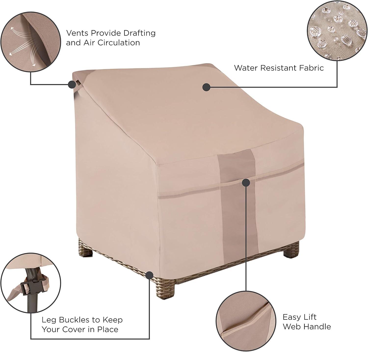 Modern Leisure Monterey Outdoor Deep Seat Patio Lounge Chair Cover, 38"L x 40"W x 31"H, Beige