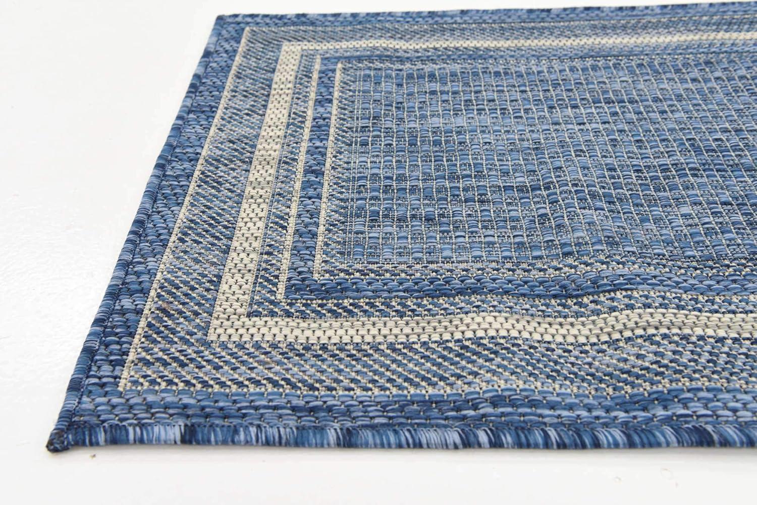 Unique Loom Outdoor Border Soft Border Border Woven Area Rug