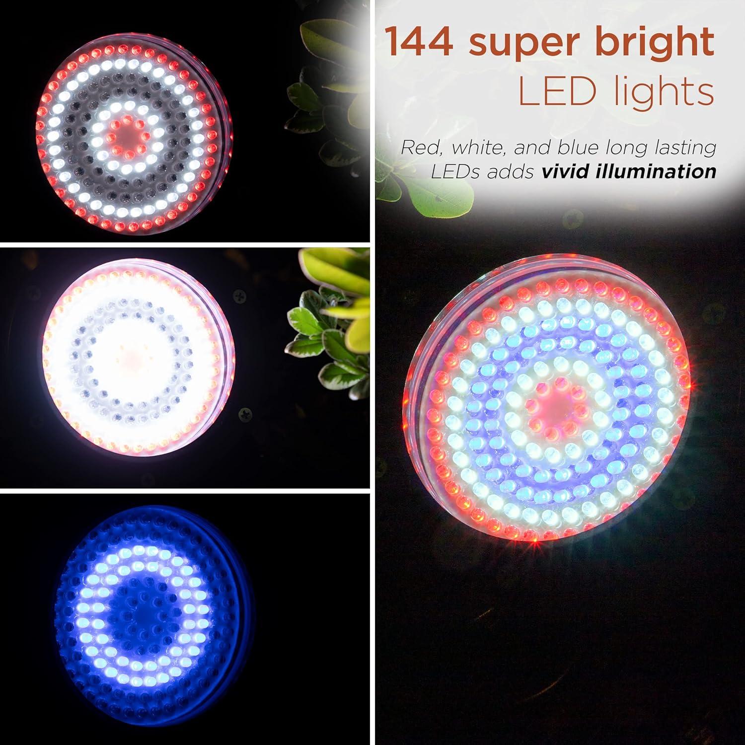 8W Color-Changing Outdoor LED Pond Light with Plastic Housing