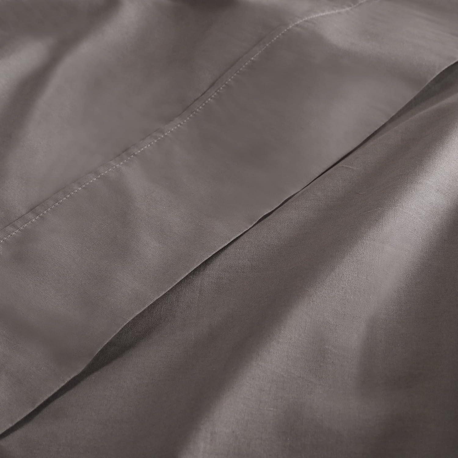 Superior Tierney Cotton Percale Deep Pocket Sheet Set, King, Gray