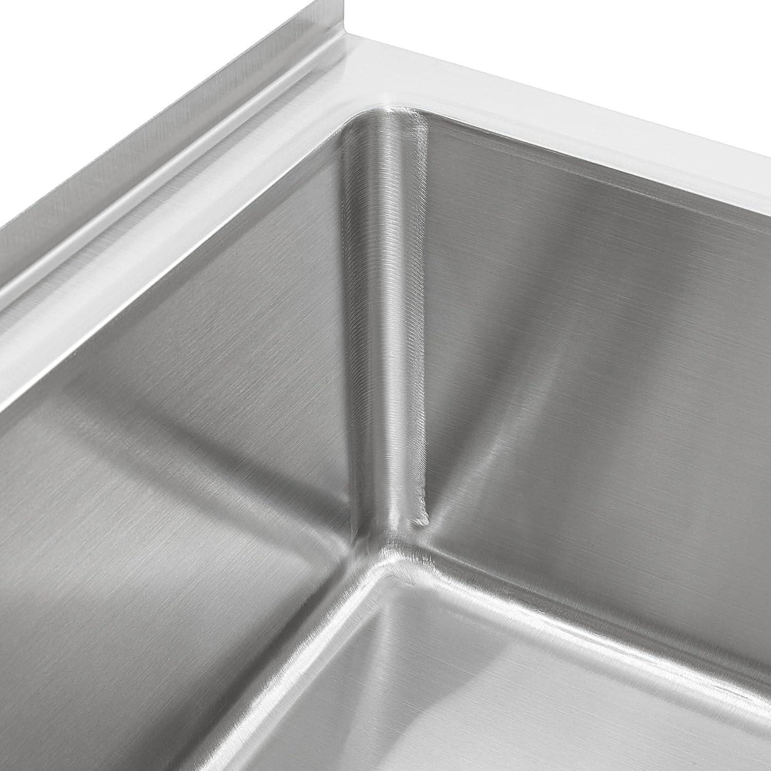 GRIDMANN 19'' L x 22'' W Floor Sink with Backsplash REST-SINK-MP-GR20