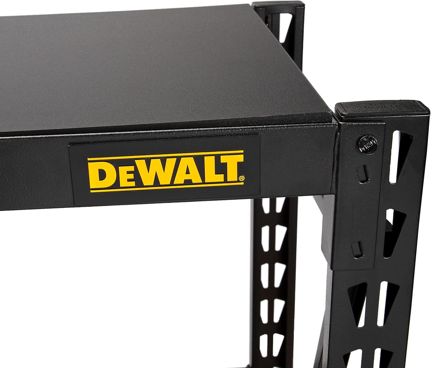 DeWalt 41658 DXST4500BLK 3Shelf Storage Rack w/LaminateDeck 50”Wx18”Dx48”H Black