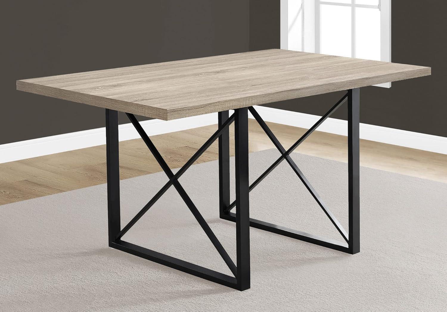 Monarch Specialties Dining Table, 60" Rectangular, Kitchen, Dining Room, Metal, Laminate
