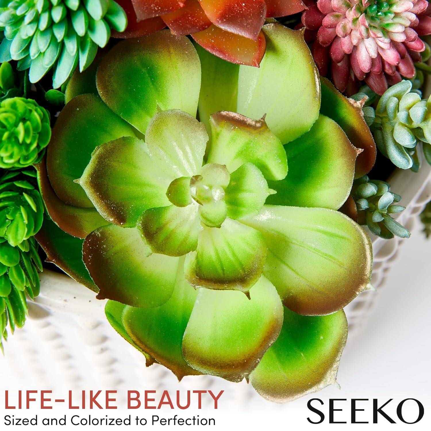 Artificial Succulents - 28 Pieces - Premium Succulent Plants Artificial - Realistic Faux Succulents - DIY Unpotted Textured Fake Succulents Décor