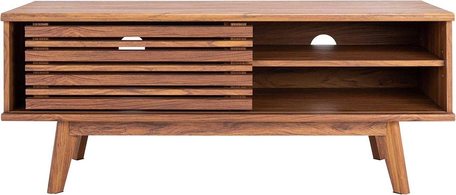 Aurelio 1 Shelf Media Stand - Walnut - Safavieh