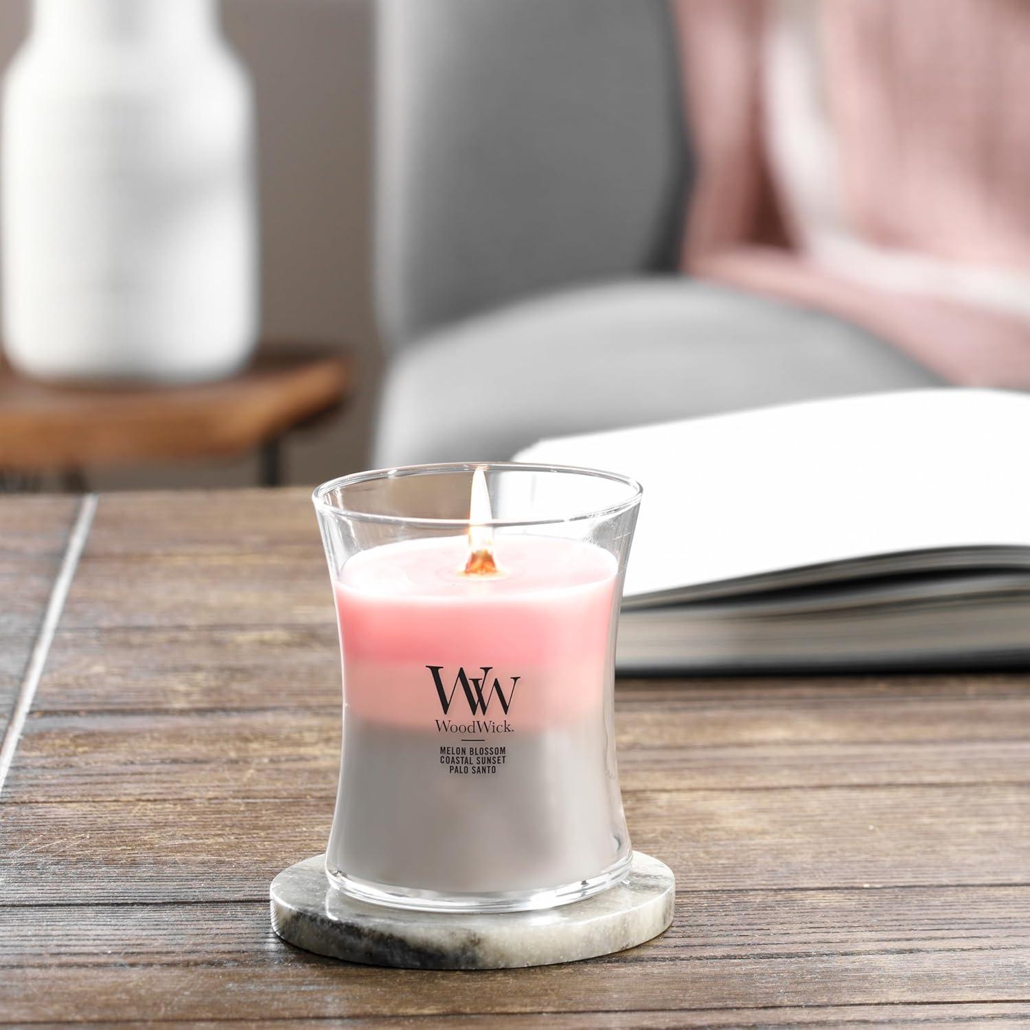 WoodWick Medium Hourglass Trilogy Scented Candle, Shorleine, 9.7 oz