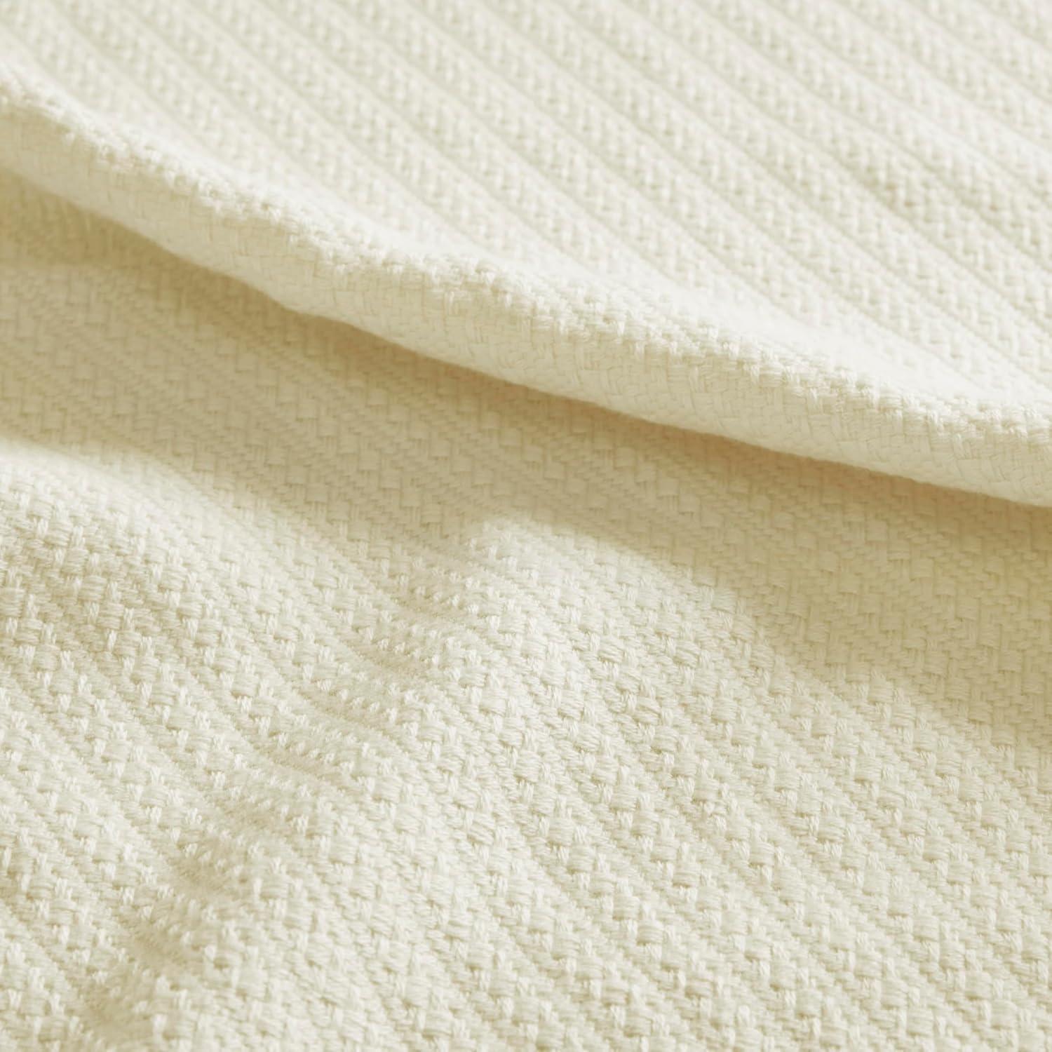 Bed Blanket Liquid Cotton King Ivory