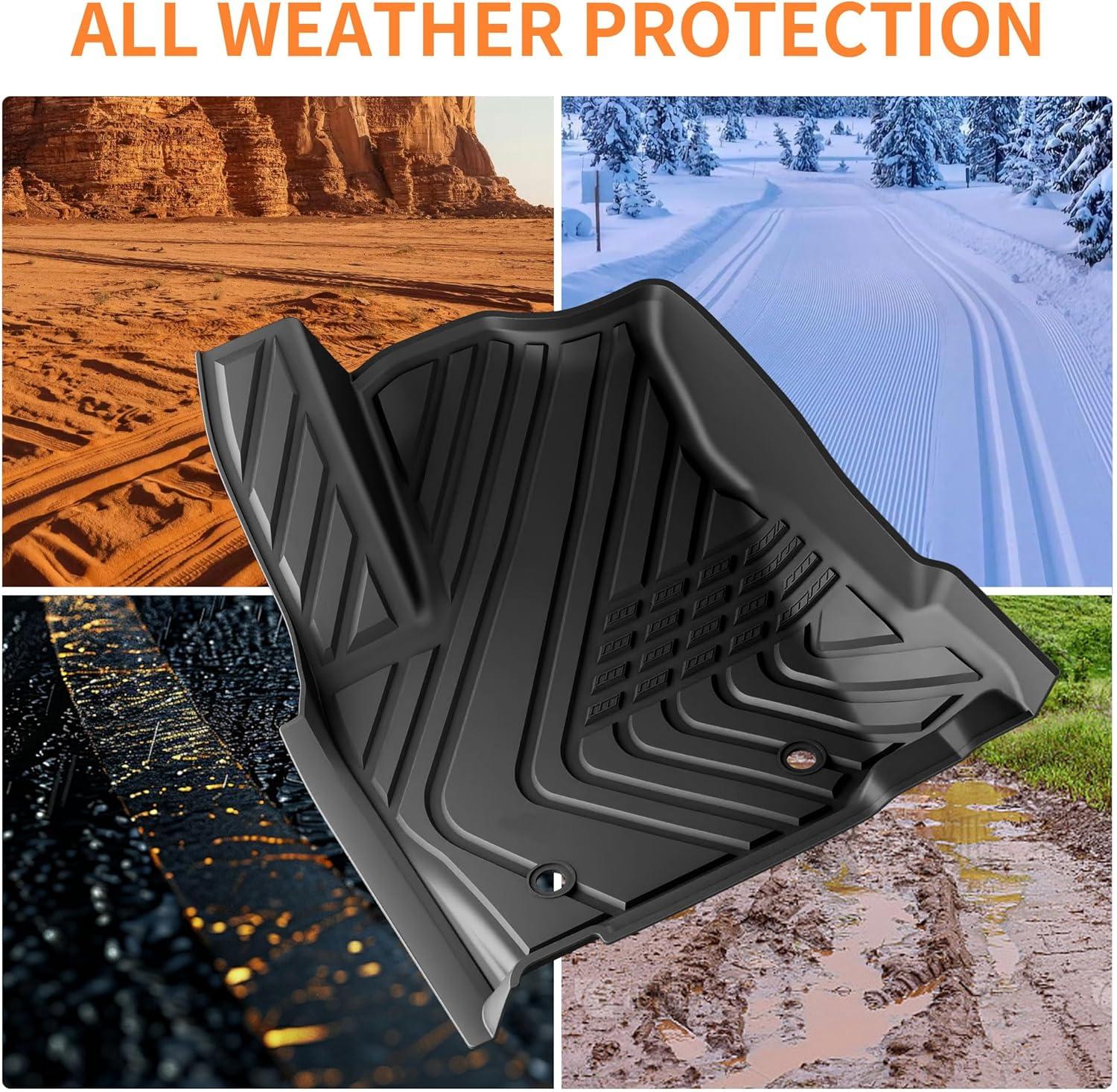 Rough Country Flex-Fit Floor Mats for 2016-2023 Toyota Tacoma - FF-71216