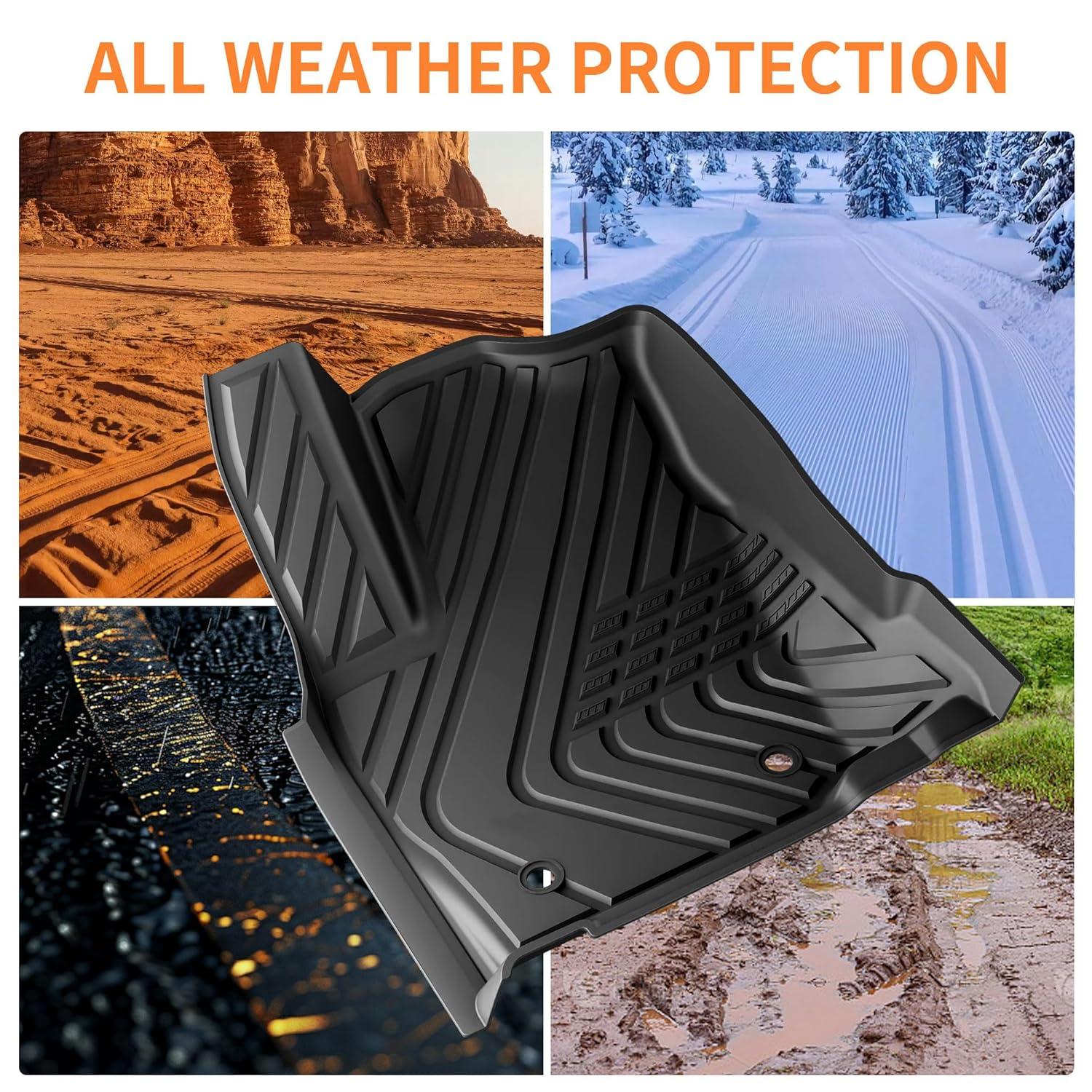 Rough Country Flex-Fit Floor Mats for 2016-2023 Toyota Tacoma - FF-71216