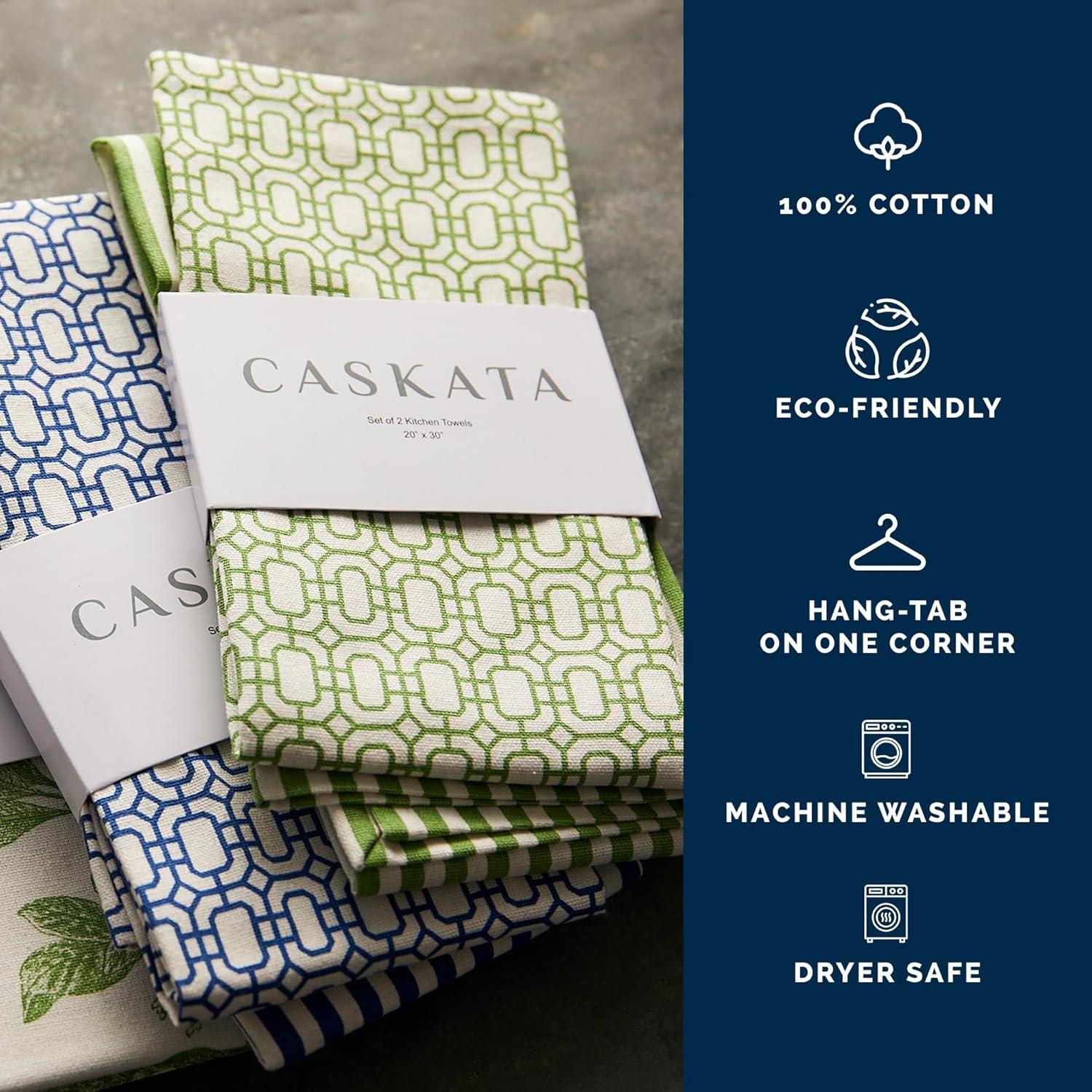 Caskata Newport Stripe Tea Towel Kitchen Towel (Set of 2)