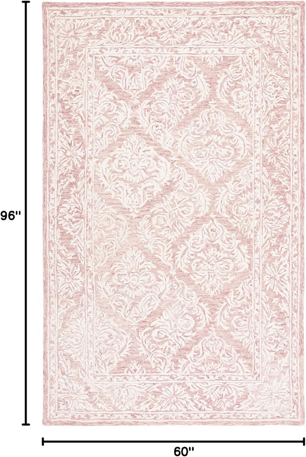 Metro MET865 Hand Tufted Indoor Area Rug - Pink/Ivory - 5'x8' - Safavieh