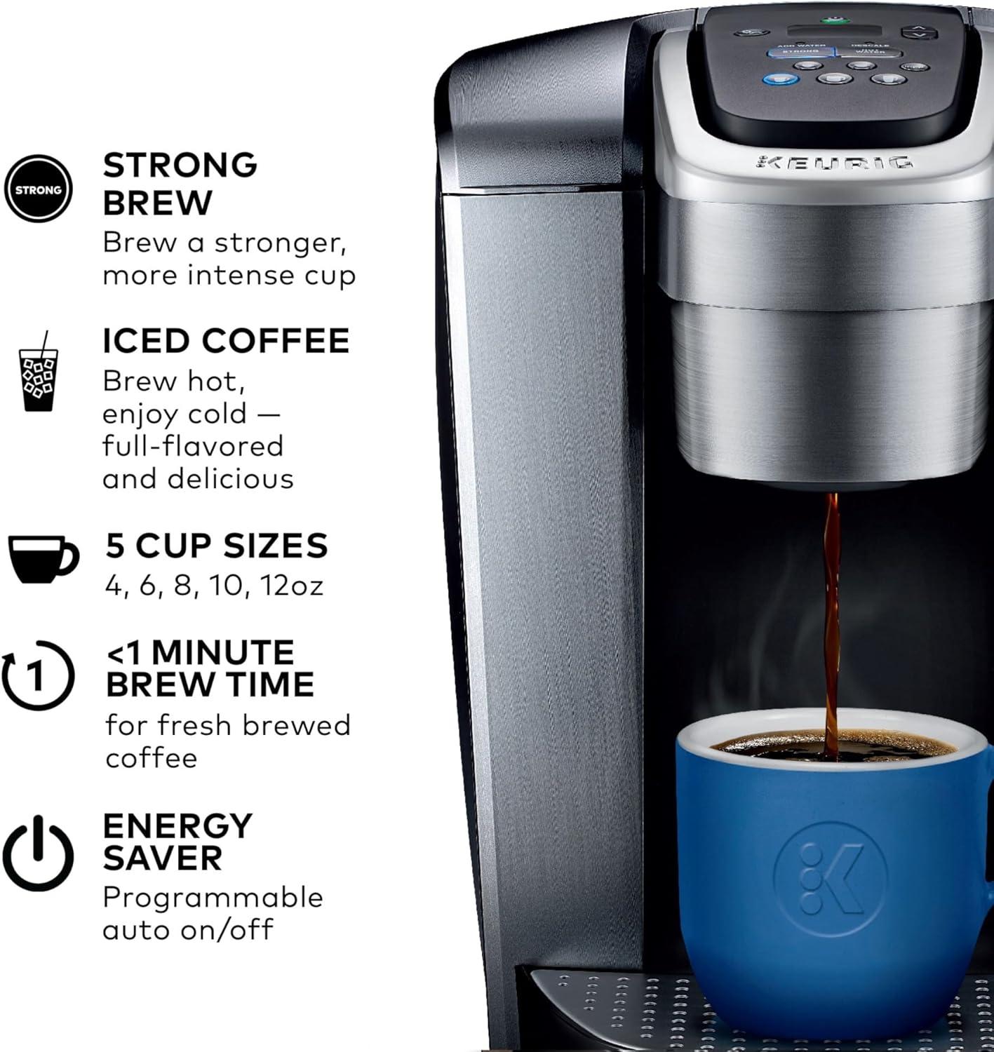 Keurig K-Elite Single-Serve K-Cup Pod Coffee Maker with Iced Coffee Setting and Strength Control