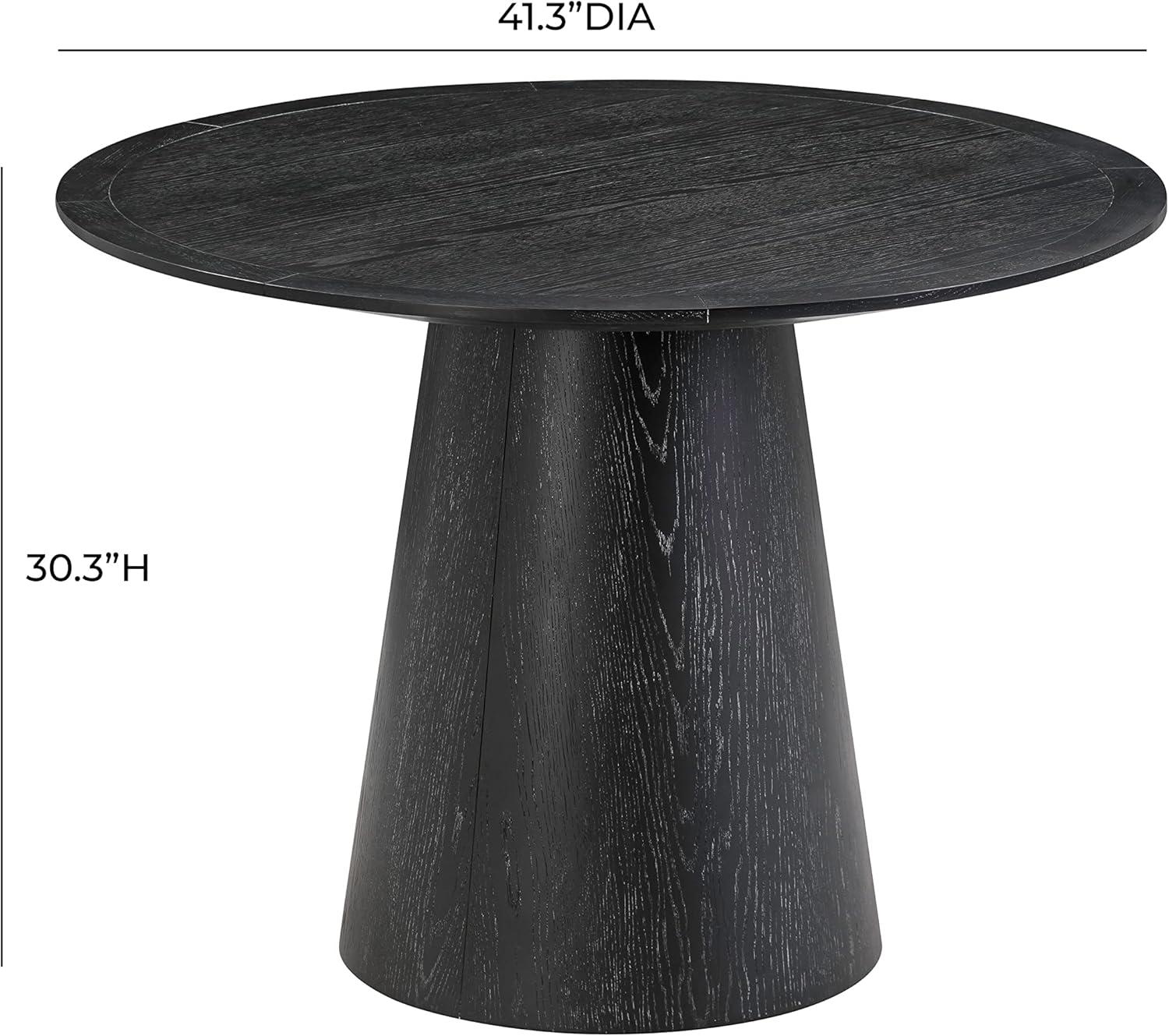 Sahara Black Oak Round Dining Table