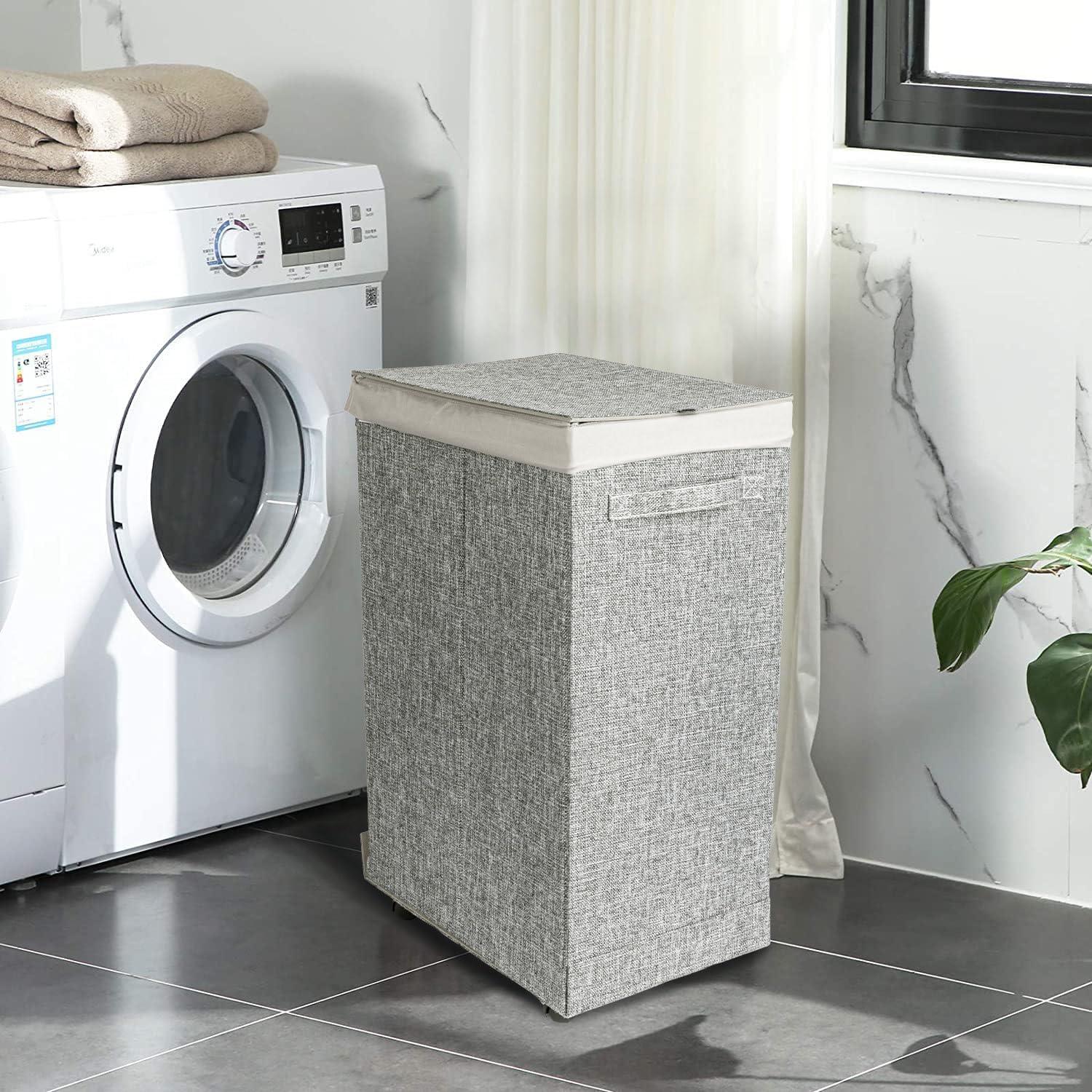 Household Essentials Rolling Laundry Hamper with Handles