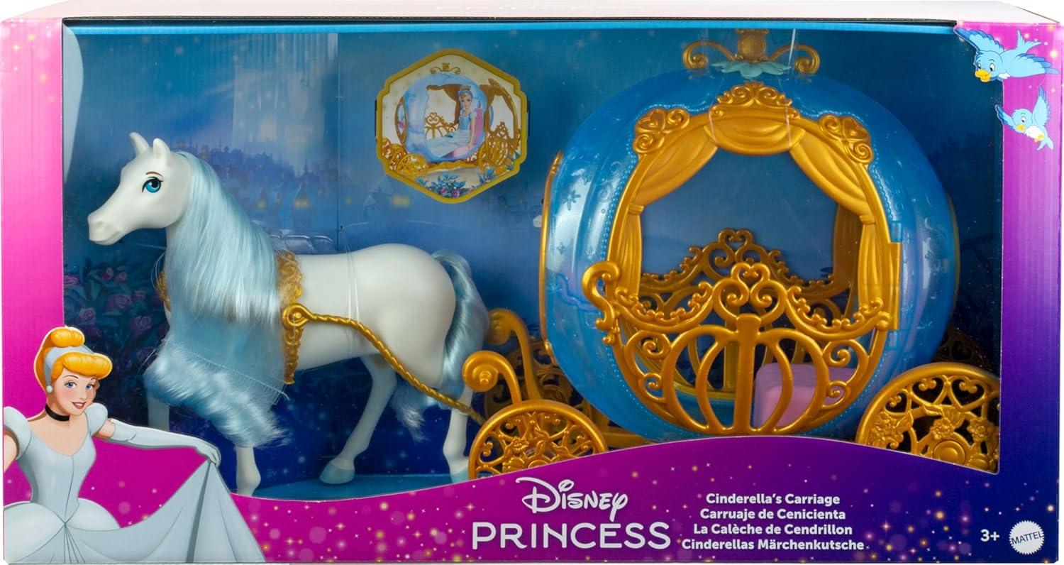 Disney Princess Cinderella’s Rolling Carriage & Horse with Brushable Mane & Tail