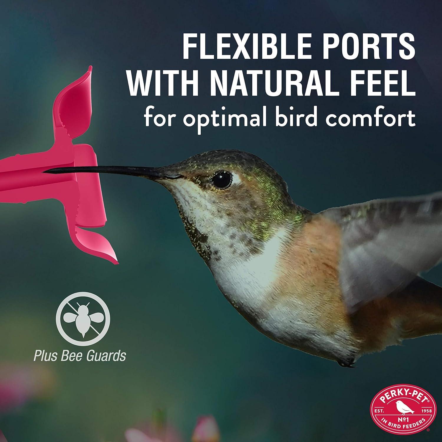 Perky-Pet Hummingbird 2 oz Plastic Handheld Bird Feeder 3 ports