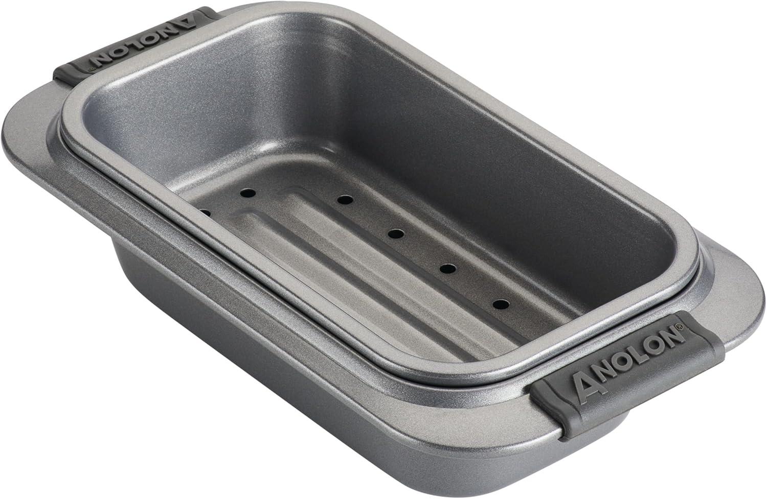 Anolon Advanced Bakeware Nonstick Steel Loaf Pans, 450°F (2 Pieces)