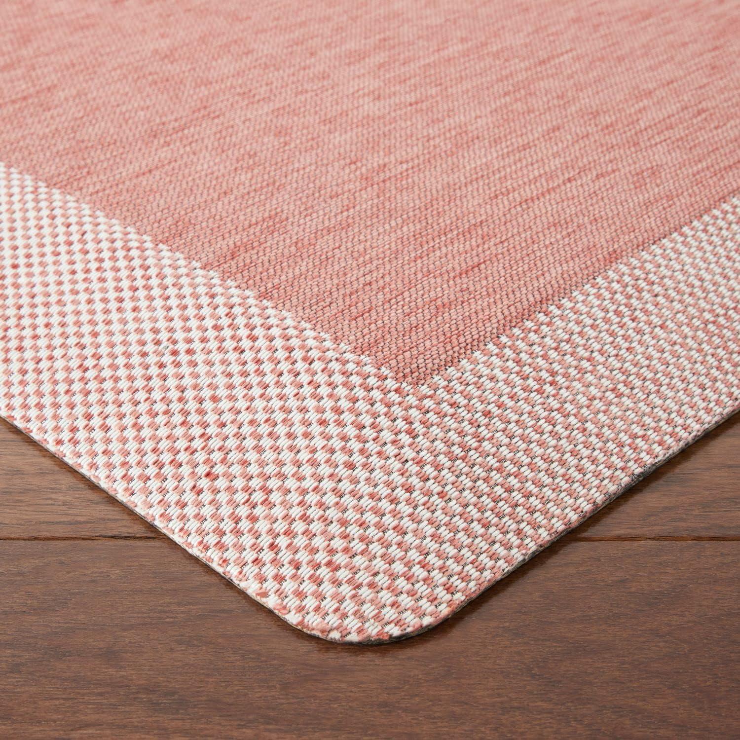 Martha Stewart Mira Modern Heathered Anti-Fatigue Air-Infused Kitchen Mat, Spice Red, 19.6"x32"