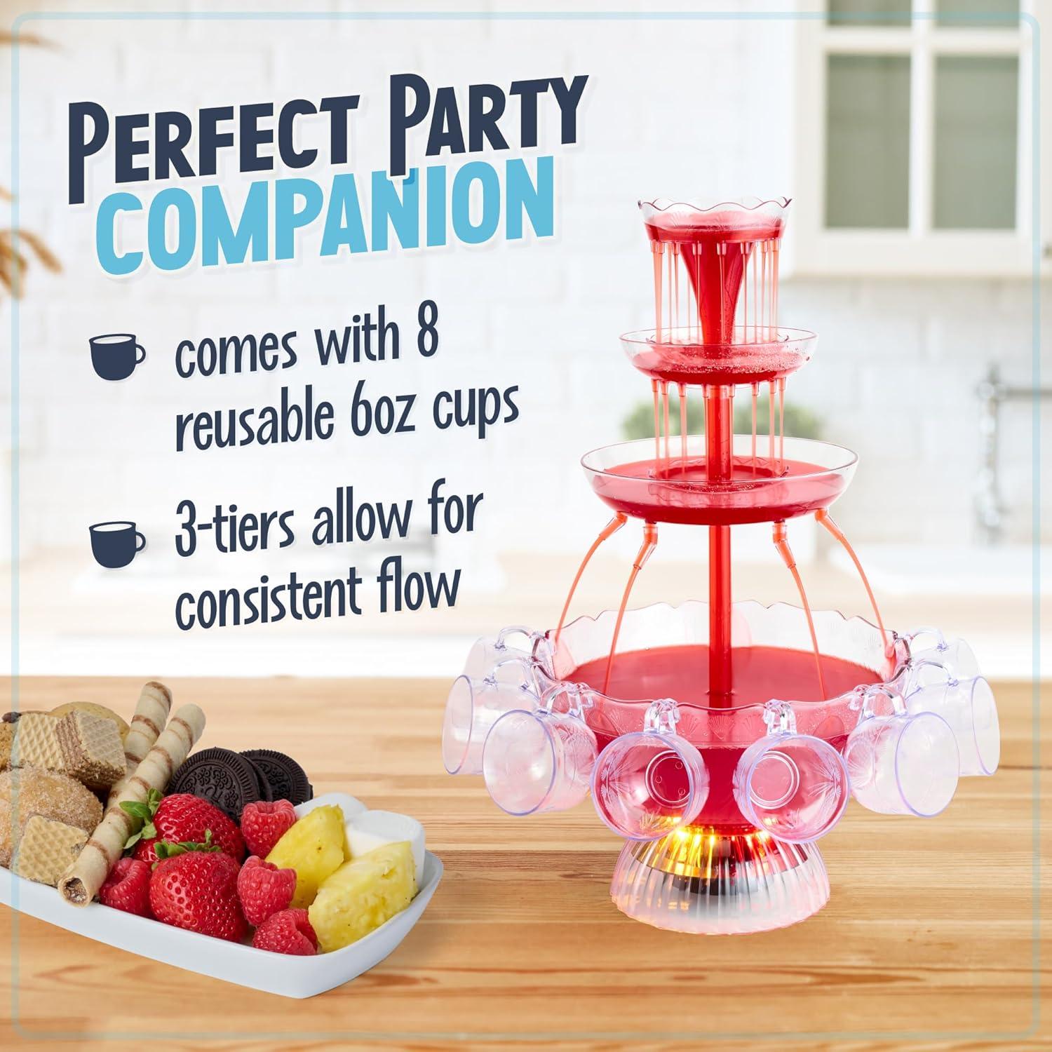 Nostalgia LPF230 3-Tier Lighted Party Fountain