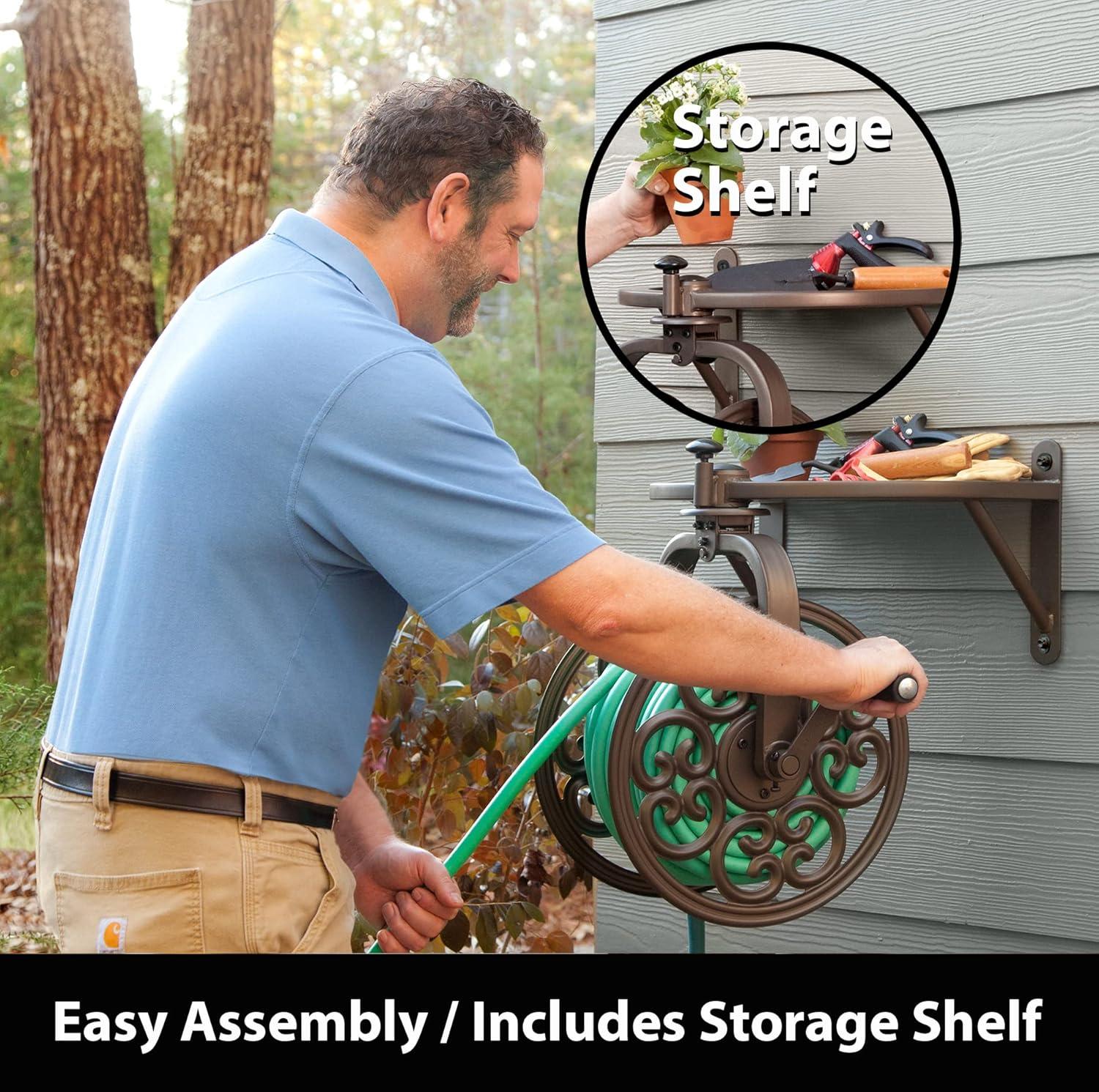 Liberty Garden Steel Wall Hose Reel