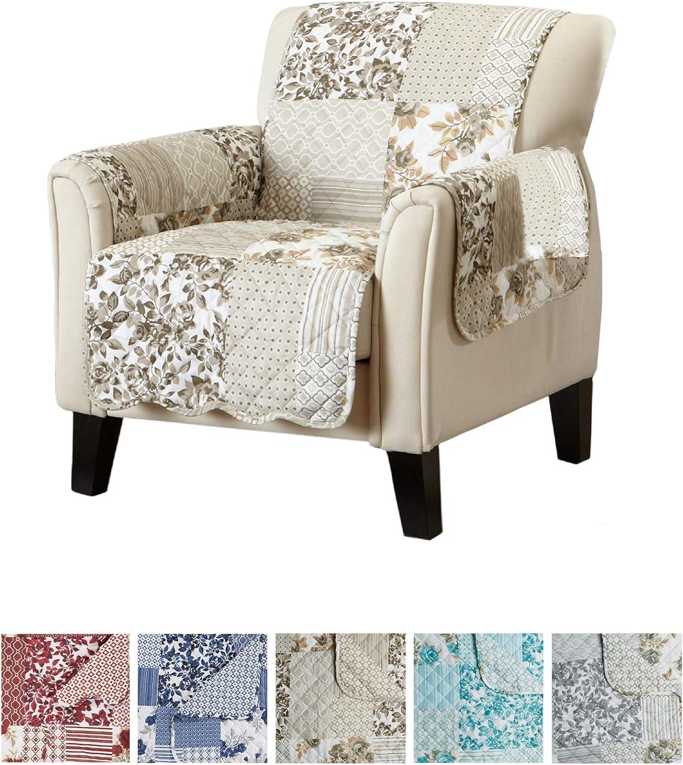 Patchwork Reversible Chair Pet Furniture Protector Slipcover