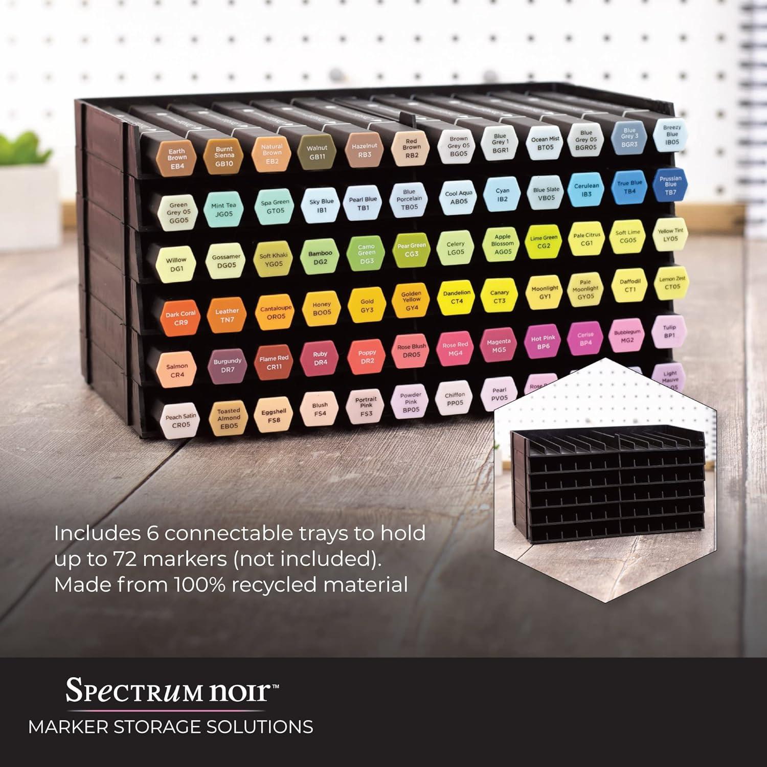 Modular Noir Marker Storage System in Black - Holds 72 Markers