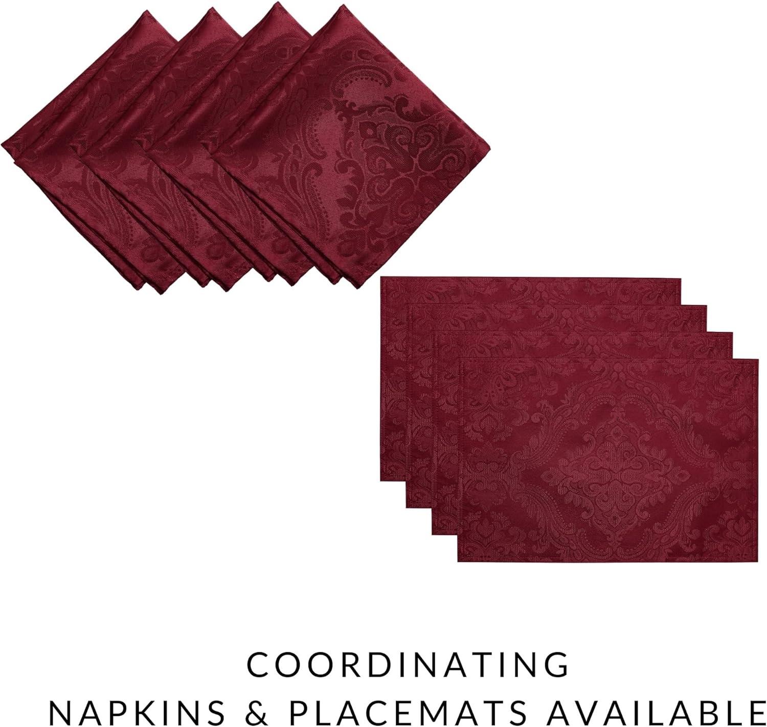 Elrene Caiden Elegance Damask Napkin, Set of 4 - 17" x 17" - Elrene Home Fashions