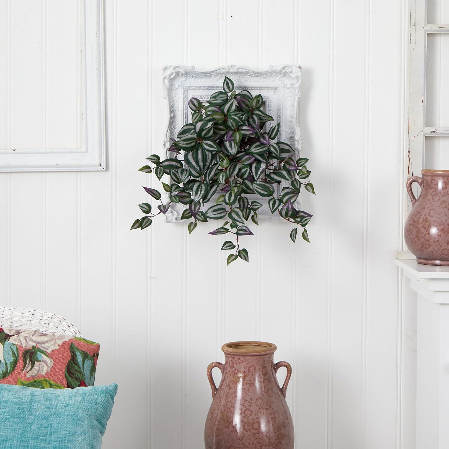 Nearly Natural 23-in Tradescantia Hanging Artificial Plant (Set of 4)