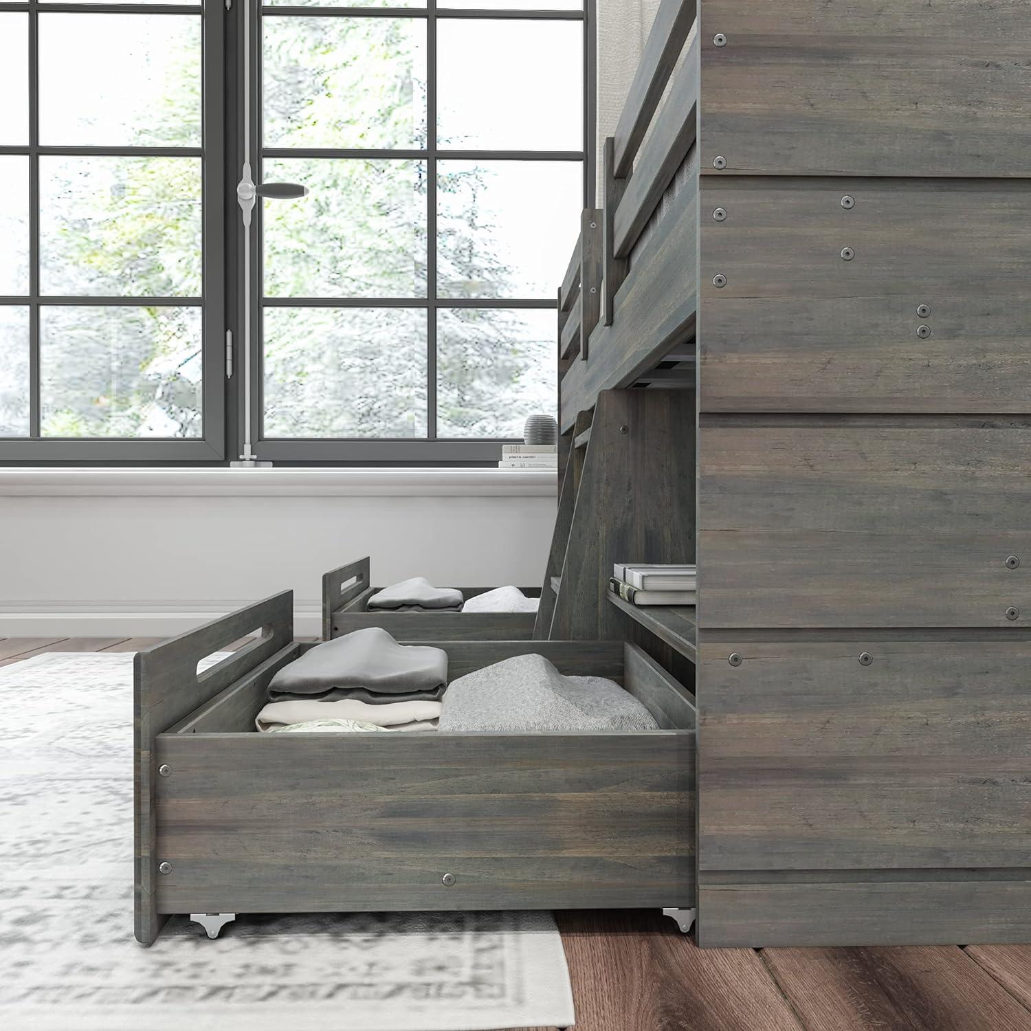 Max & Lily Farmhouse Low Loft with 2 Drawers