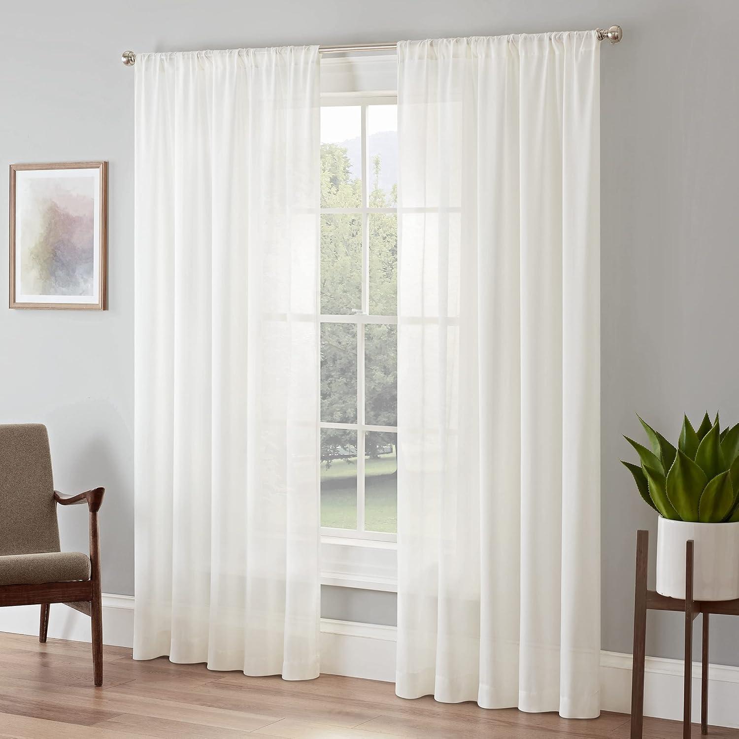 Eclipse Chelsea Polyester Sheer Curtain Single Panel