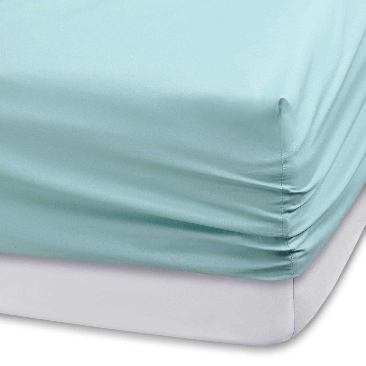 Comfort Spaces Solid 100% Polyester Microfiber Solid Sheet Set, Full, Aqua