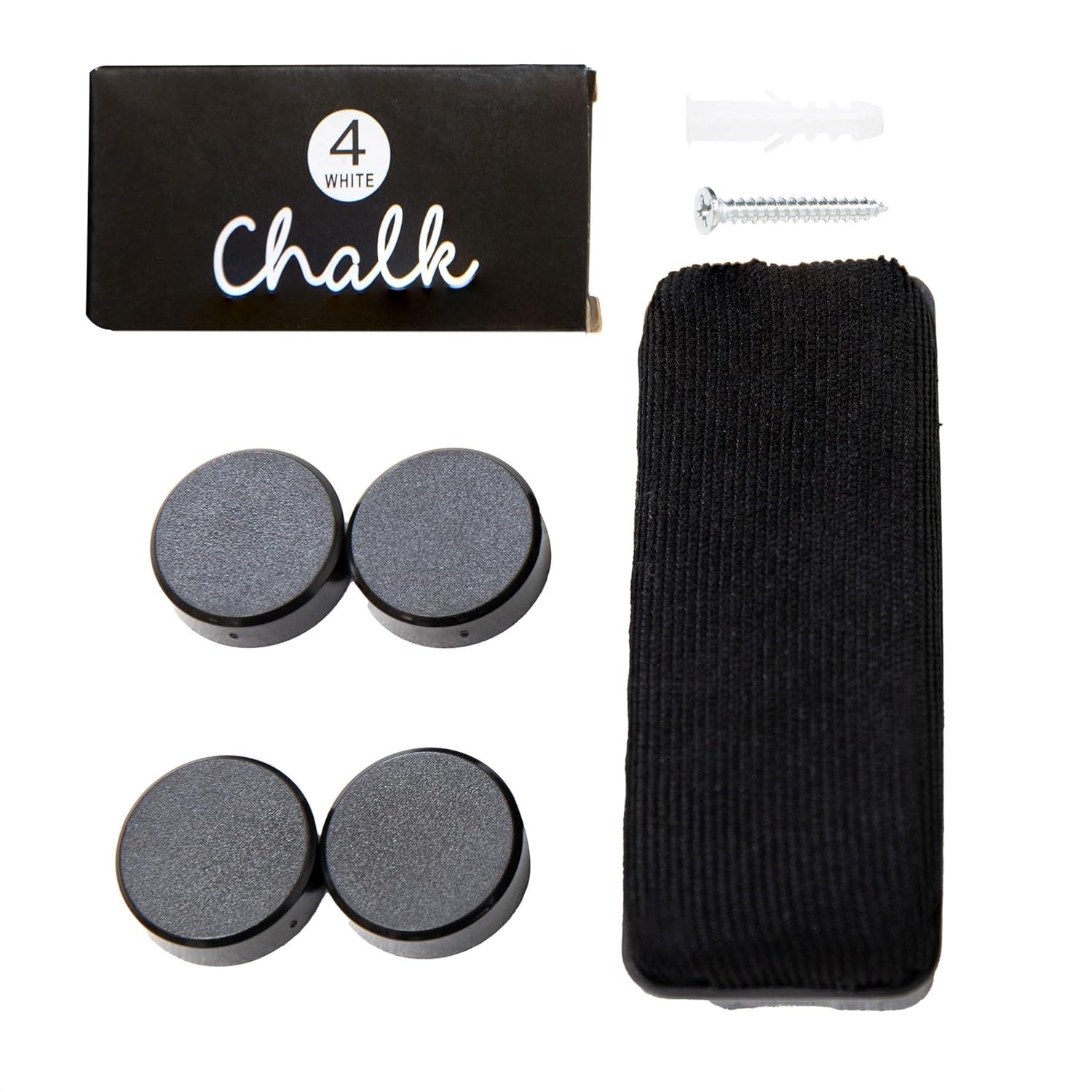 Inbox Zero Round Magnetic Wall Chalkboard With Rustic Brown Frame