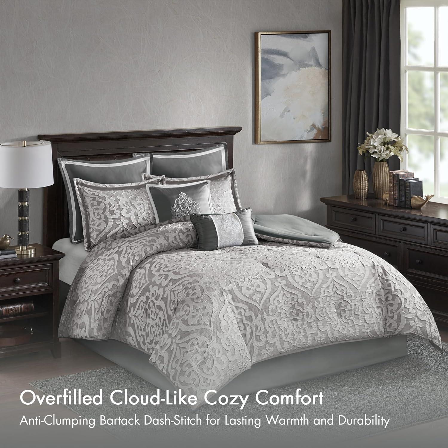 Madison Park Odette Jacquard 8 Piece Comforter Set