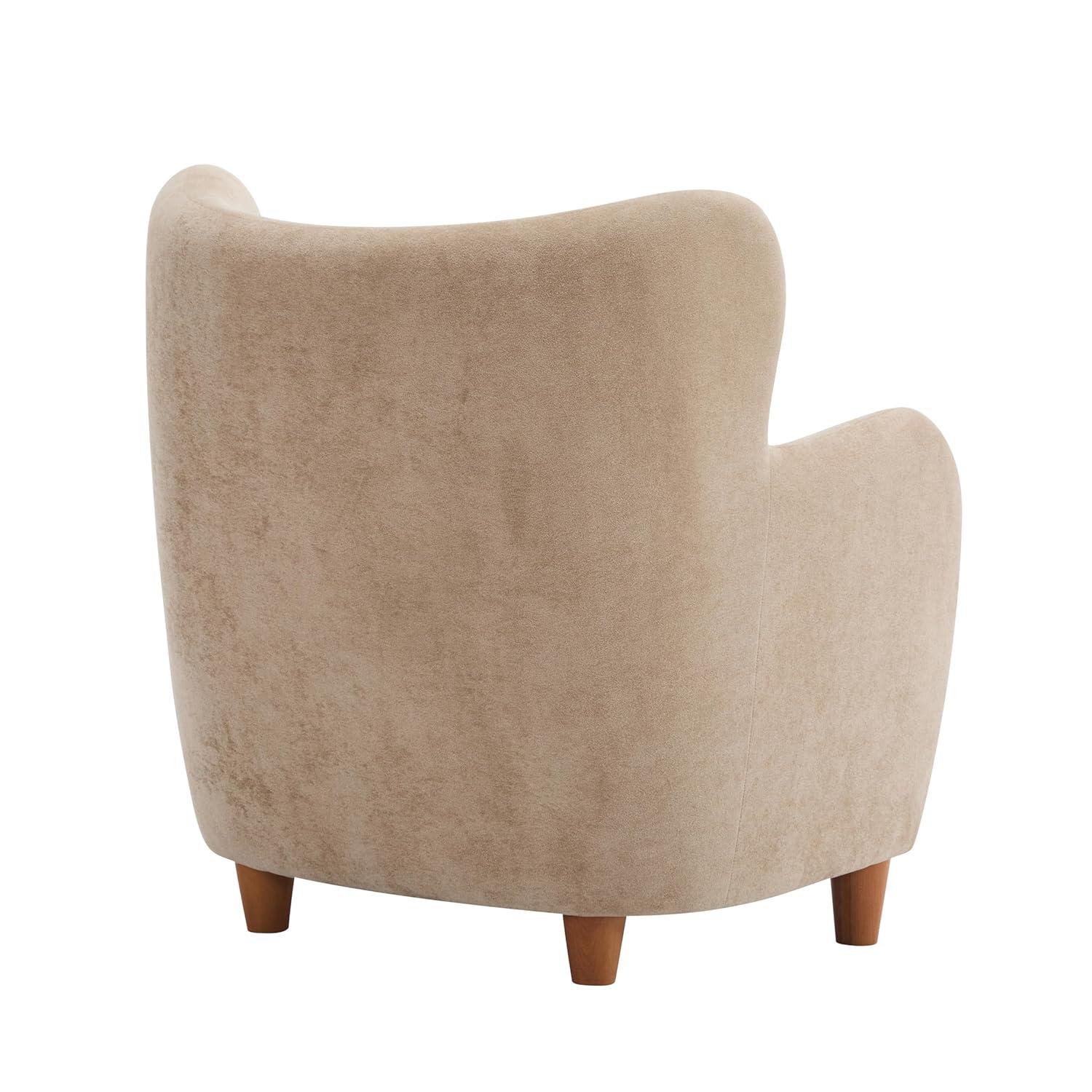Christopher Knight Home Bacho Cozy Wingback Upholstered Accent Chair, Camel