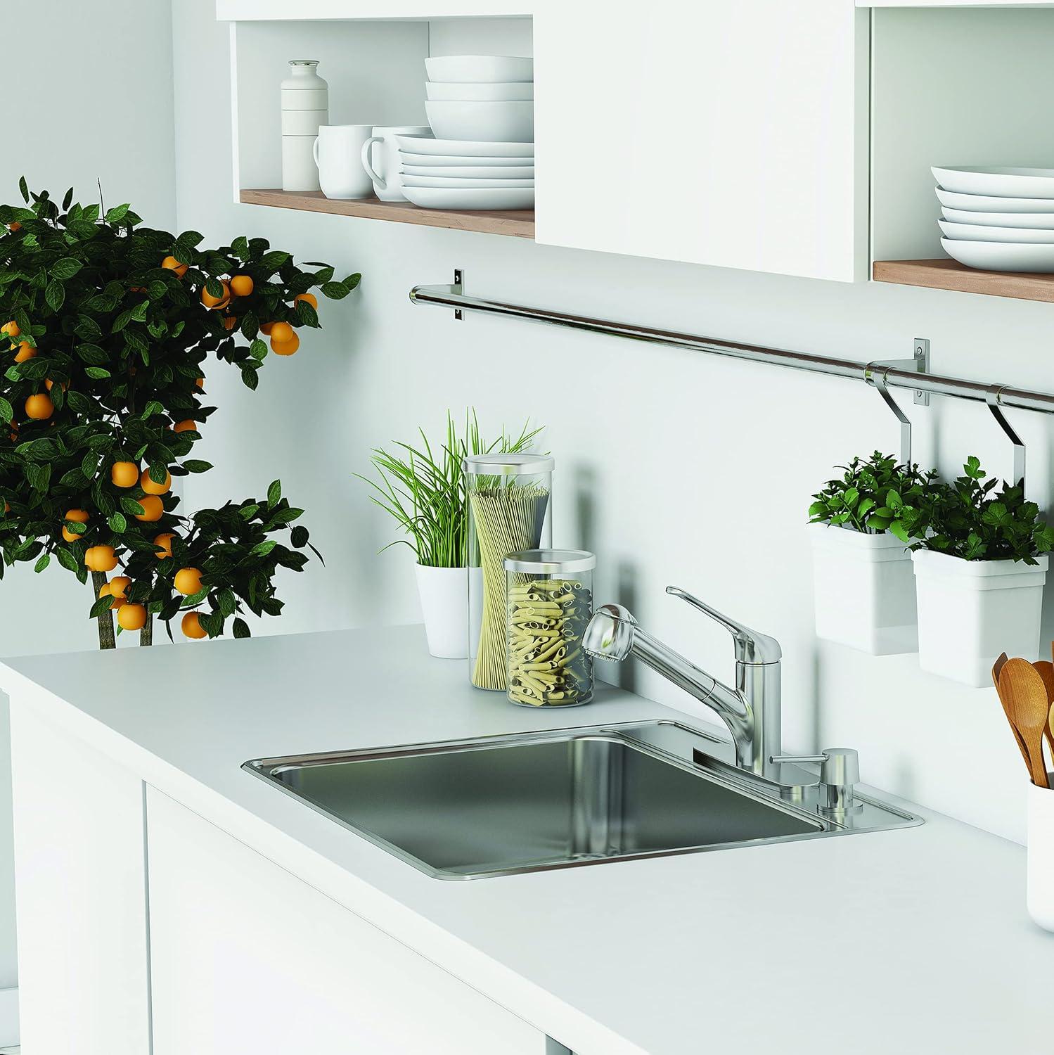 Kindred Stainless Steel Single Bowl Top Mount Kitchen Sink