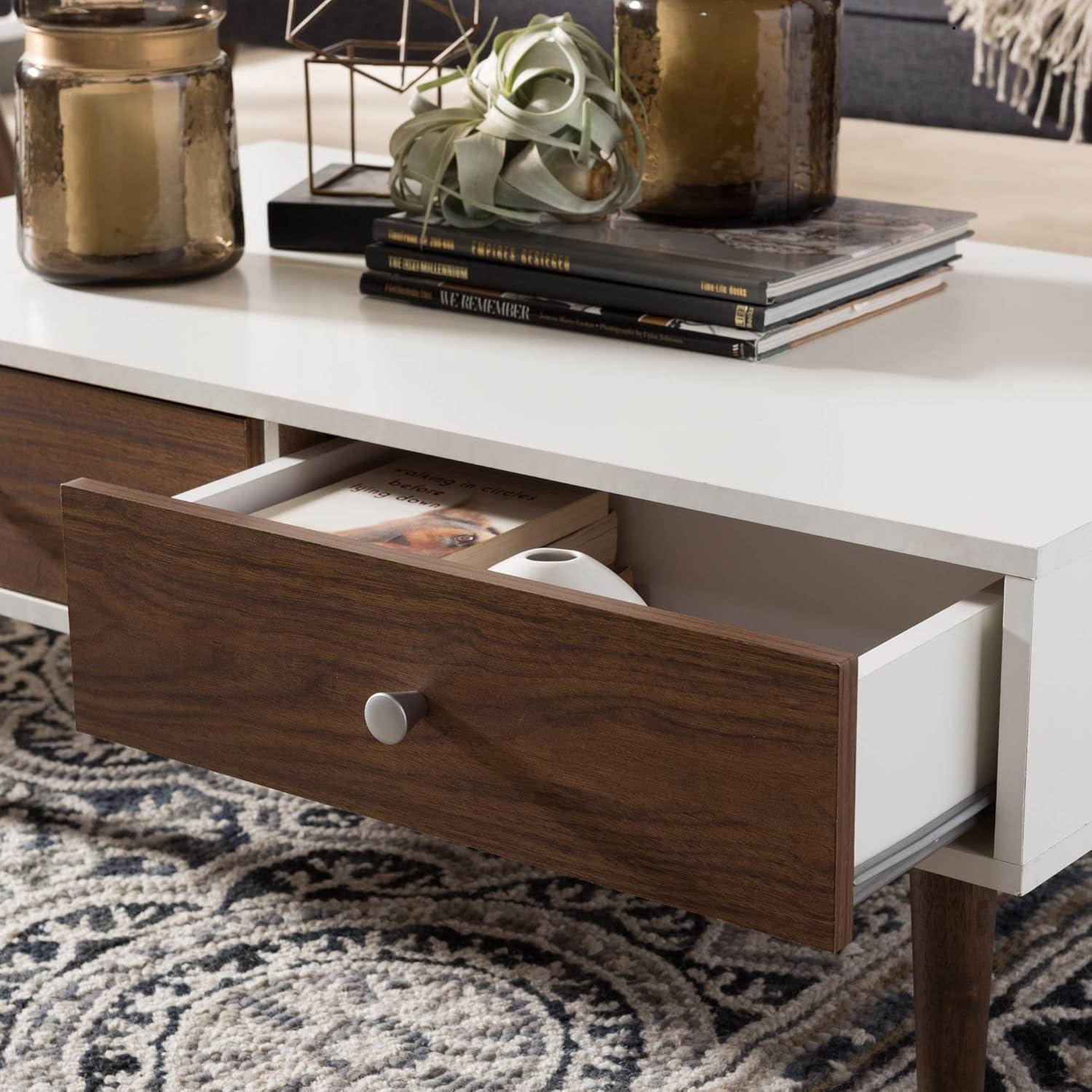 Gemini Wood Contemporary Coffee Table - Baxton Studio