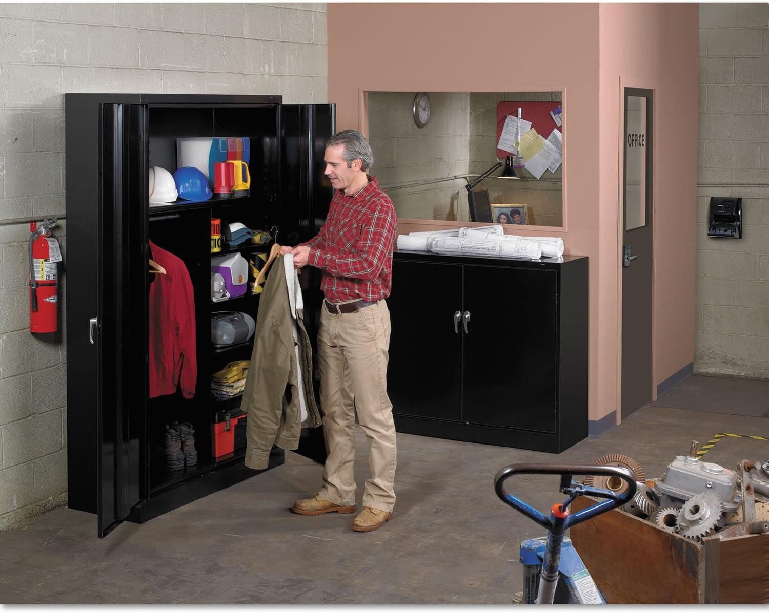 Putty Heavy-Duty Steel Jumbo Office Storage Cabinet with Adjustable Shelves