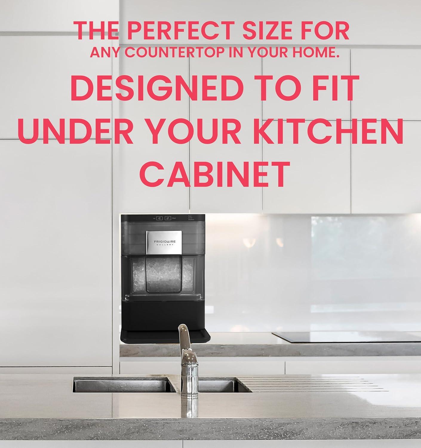 Frigidaire Nugget Ice Maker - Black: Countertop Ice Machine, 44 lbs Daily Production, 3 lbs Storage, Includes Scoop