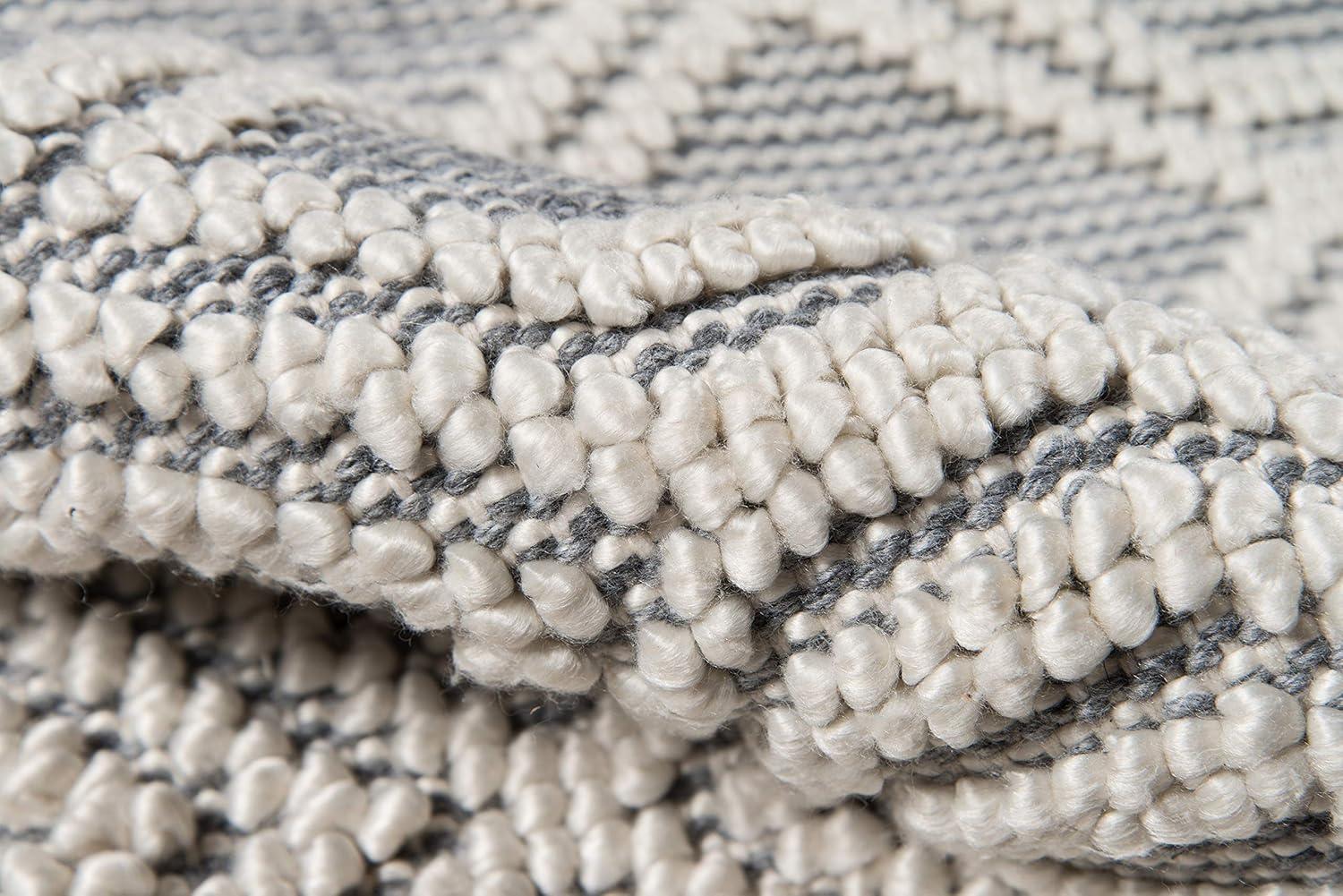 Momeni  Hermosa Hand Woven Area Rug Grey 3'6" X 5'6" 4' x 6' Indoor,Accent,Handmade Rectangle
