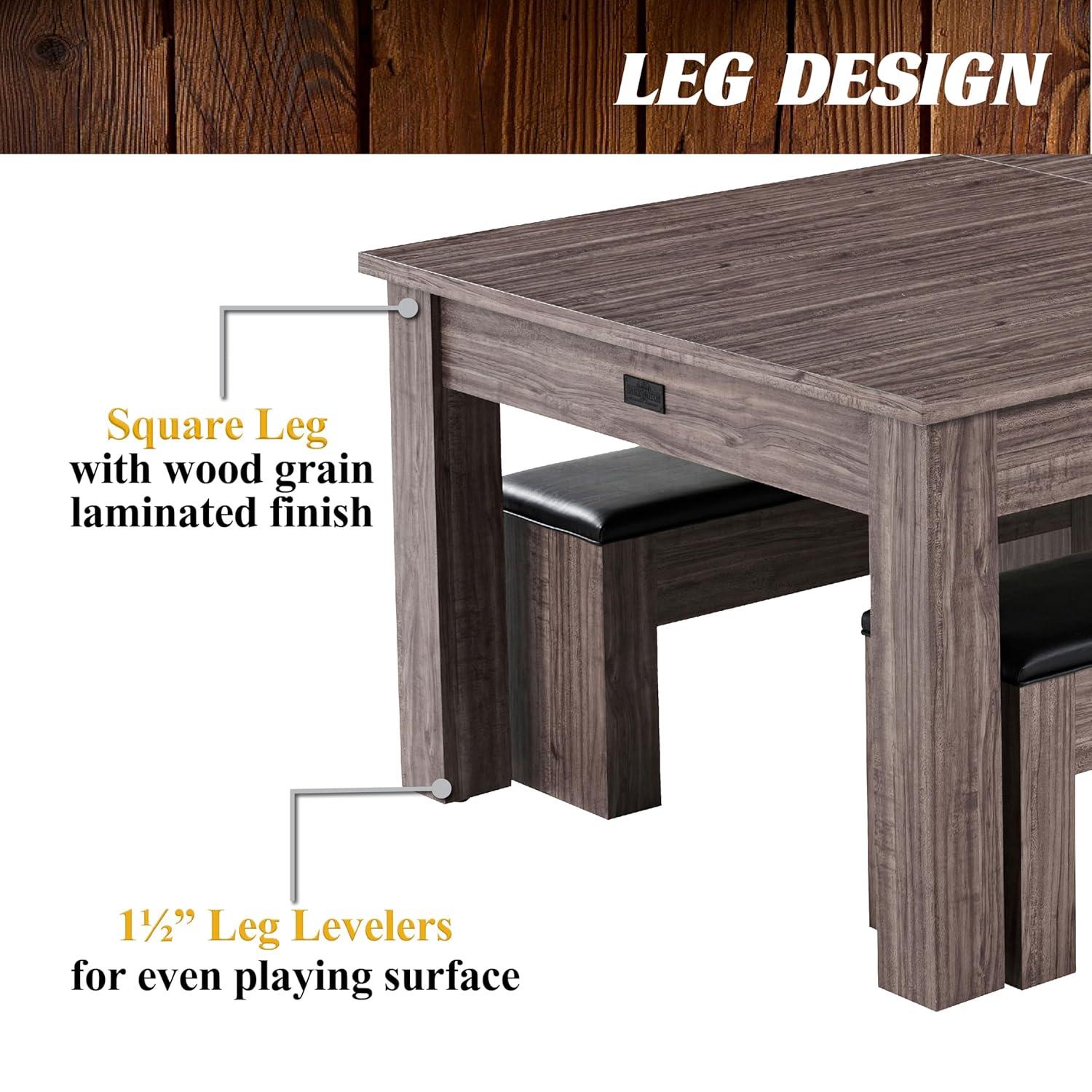Barrington Billiards Company Barrington Billiards Monteray 3-in-1 Combination Table includes 7’ Billiard Table, Table Tennis and Dining Top with Game Accessories & Rolling Storage Caddy