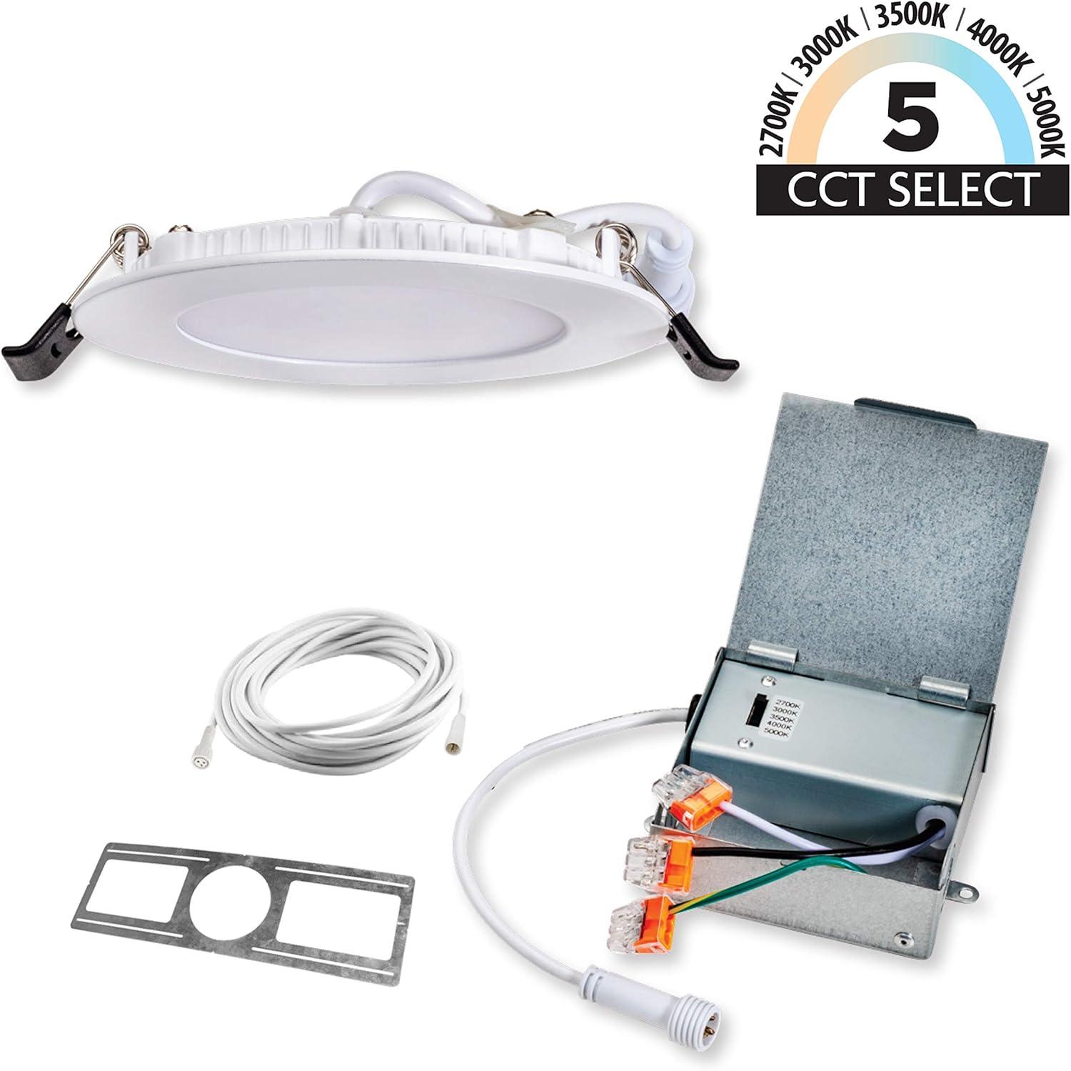 Topaz White Aluminum 6-Inch LED Slim Fit Recessed Downlight