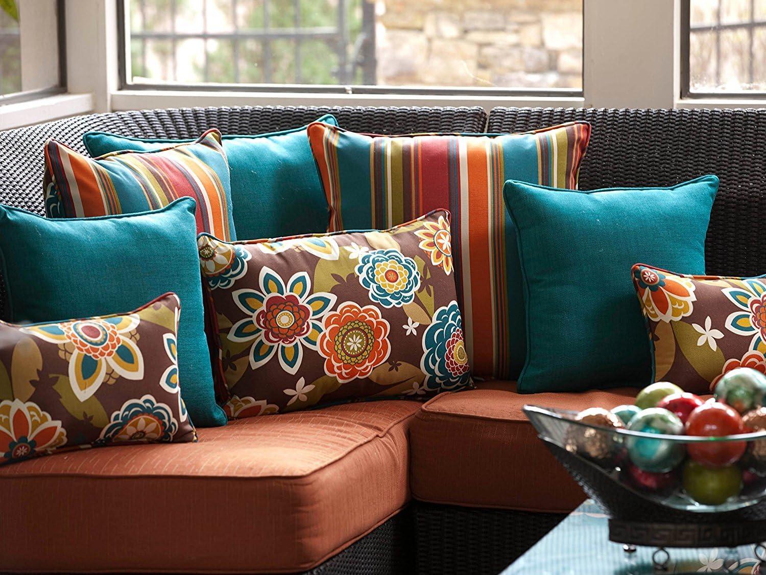 Indoor/Outdoor Reversible Throw Pillow