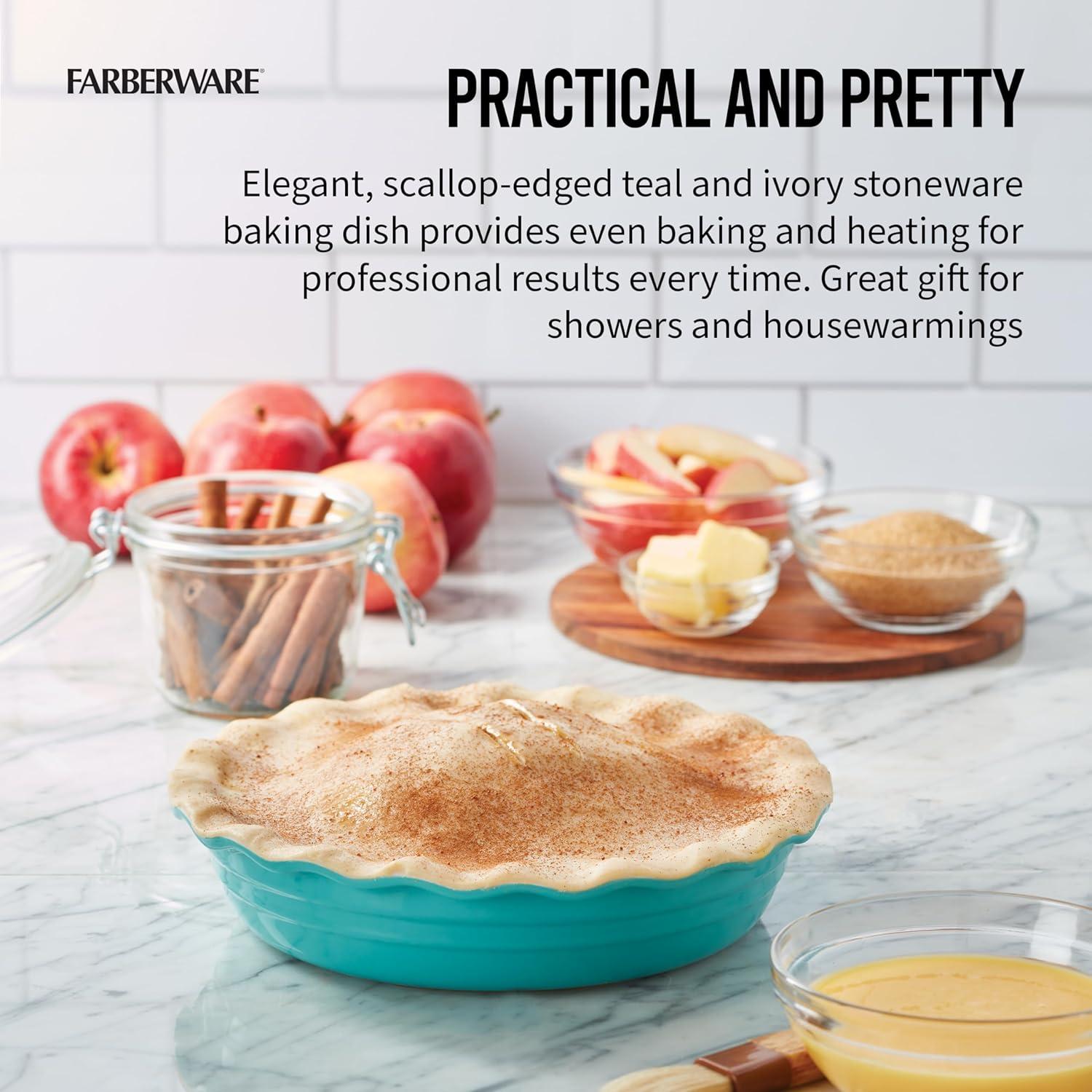 Baker's Advantage 10-Inch Stoneware Ceramic Pie Dish