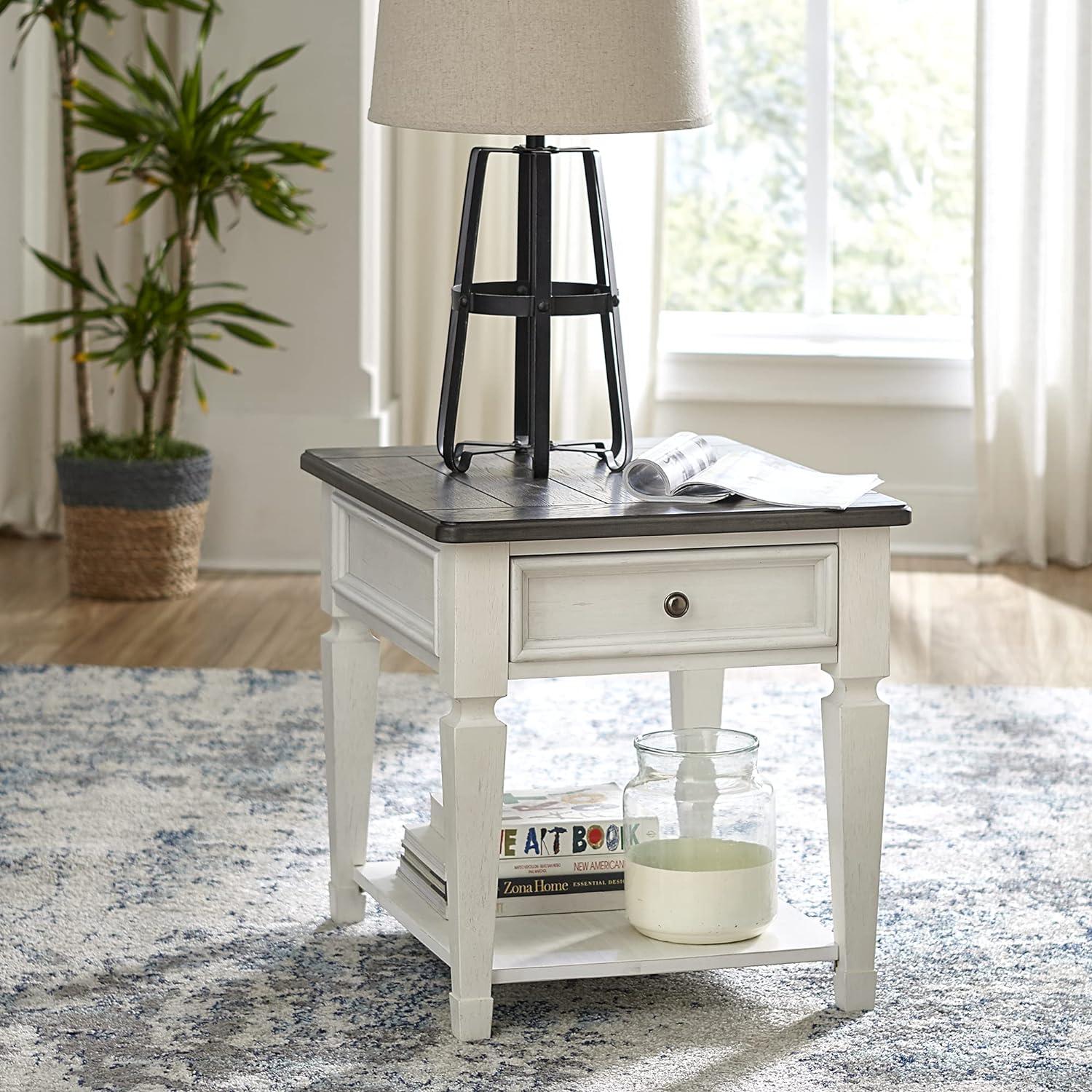 Allyson Park Solid Wood End Table with Storage