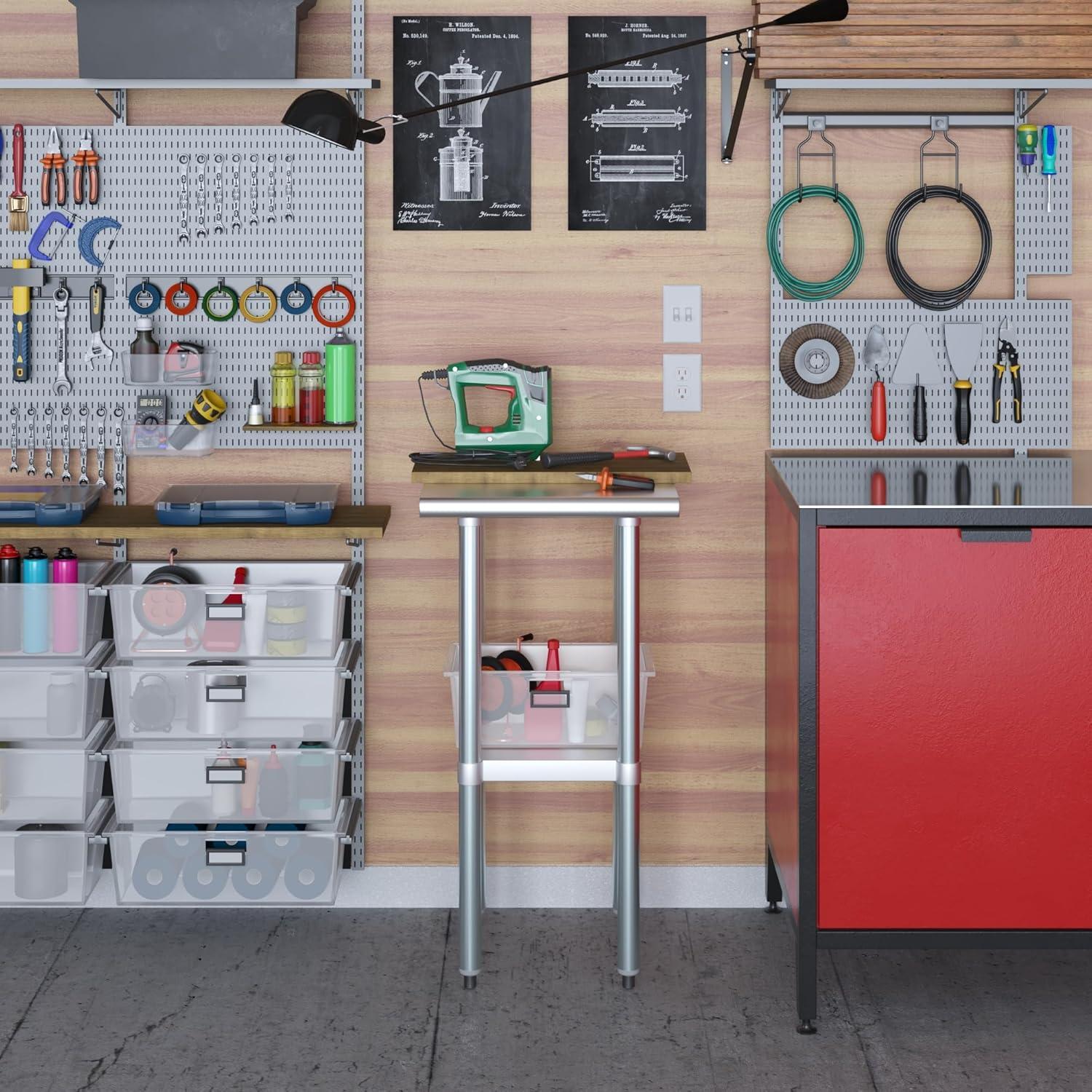 Amgood 18 in. x 18 in. Stainless Steel Table