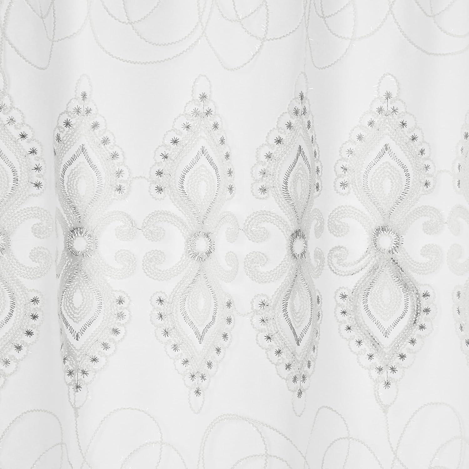 Popular Bath Monaco, Shower Curtain, White