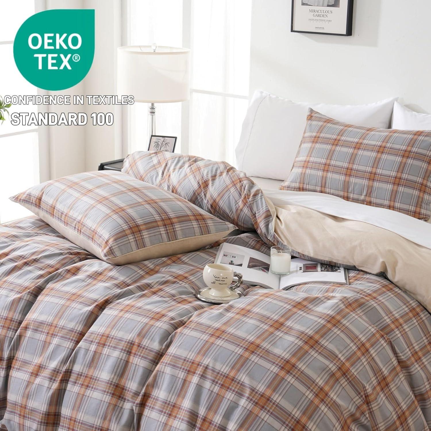 Queen White and Green Floral Reversible Microfiber Comforter Set